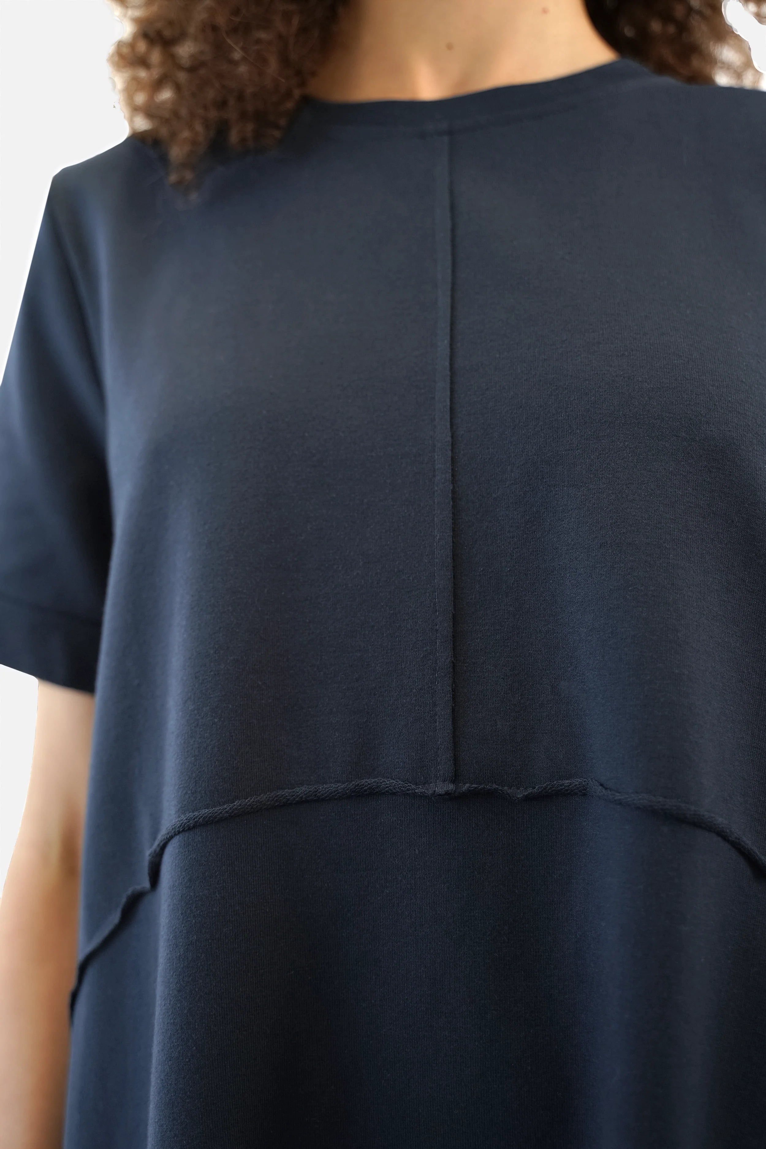 BABSI A-Linien Kleid aus Baumwolljersey mit Rundhalsausschnitt und Seitentaschen