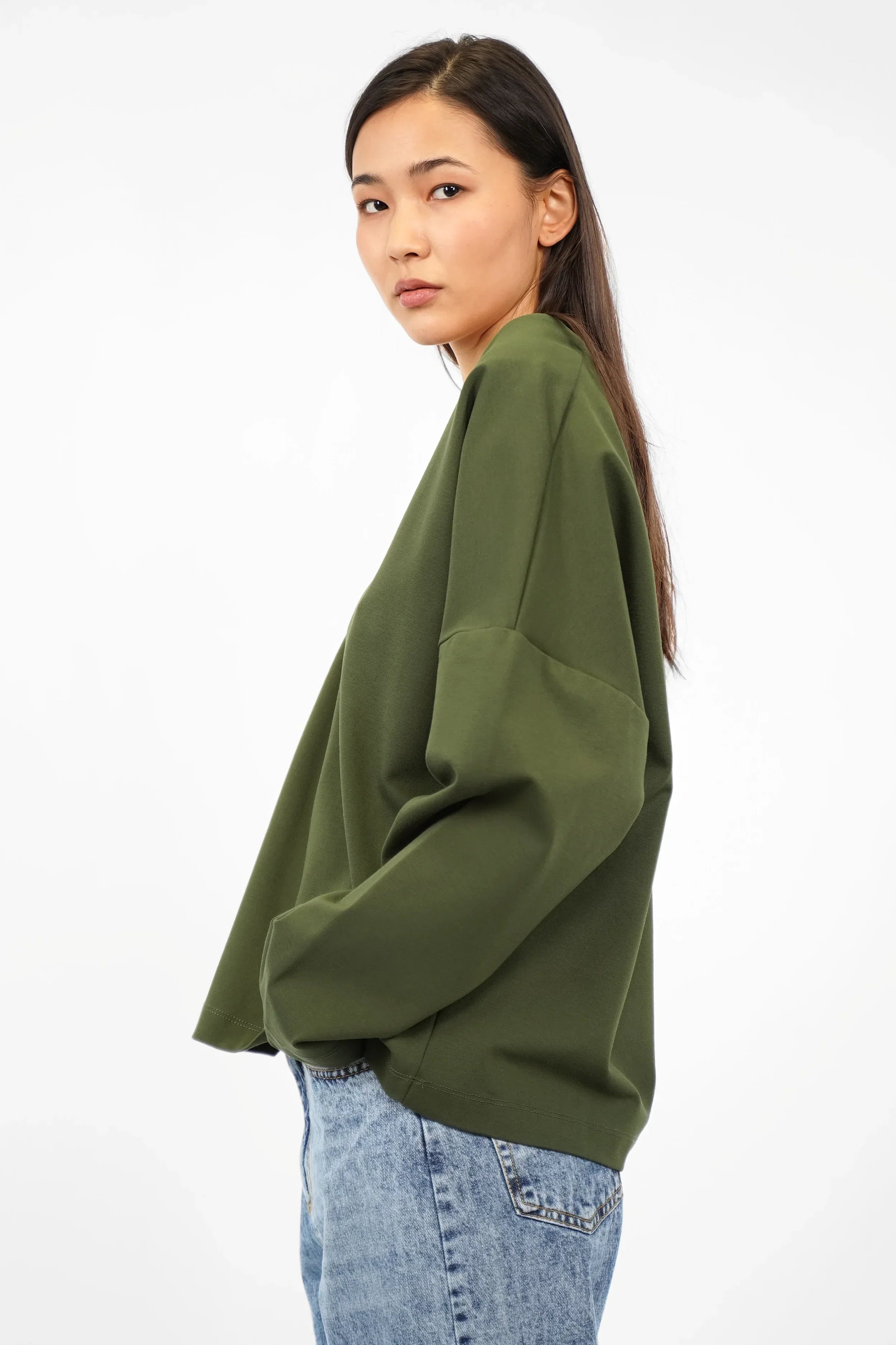 BERLEY Relaxed V-Neck Shirt soft jersey with V-neck and relaxed fit