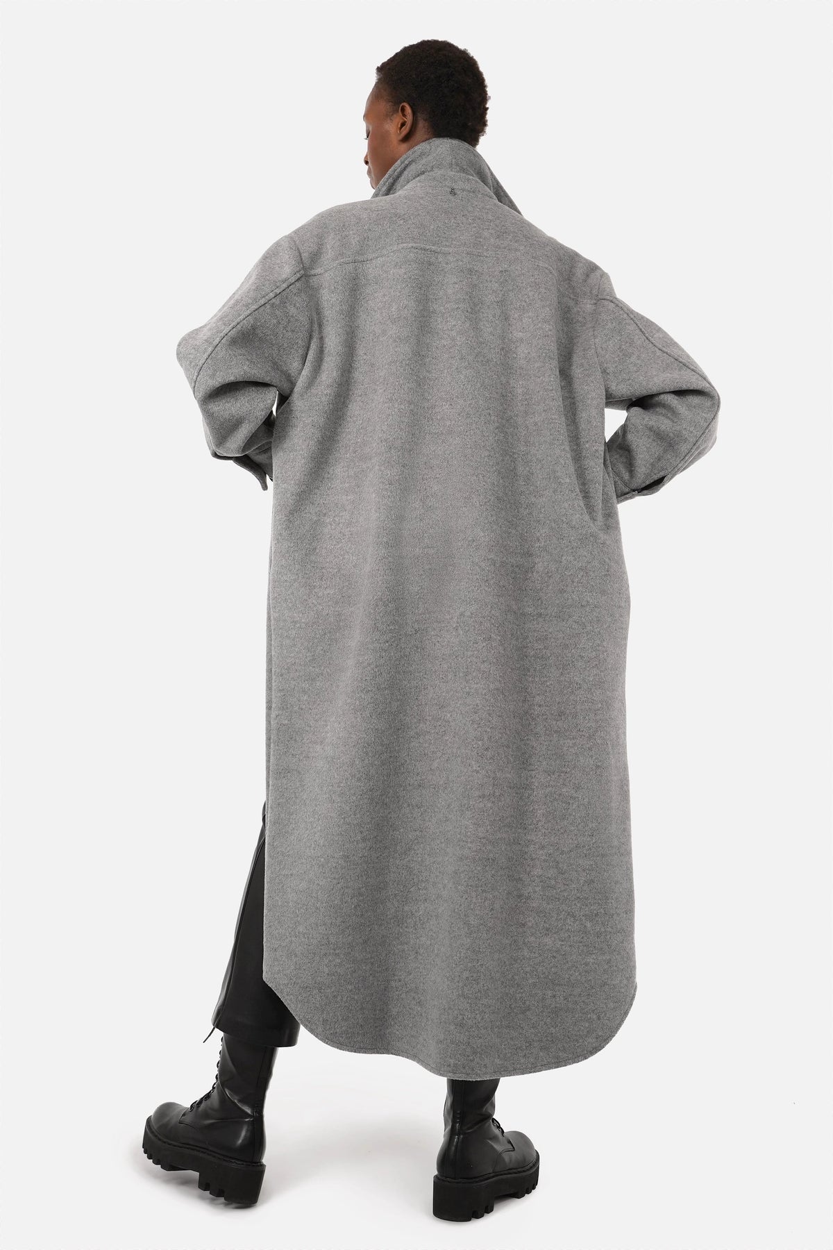 Maxi-Hemdmantel mit Wollanteil in weicher, wärmender Qualität und oversized Fit