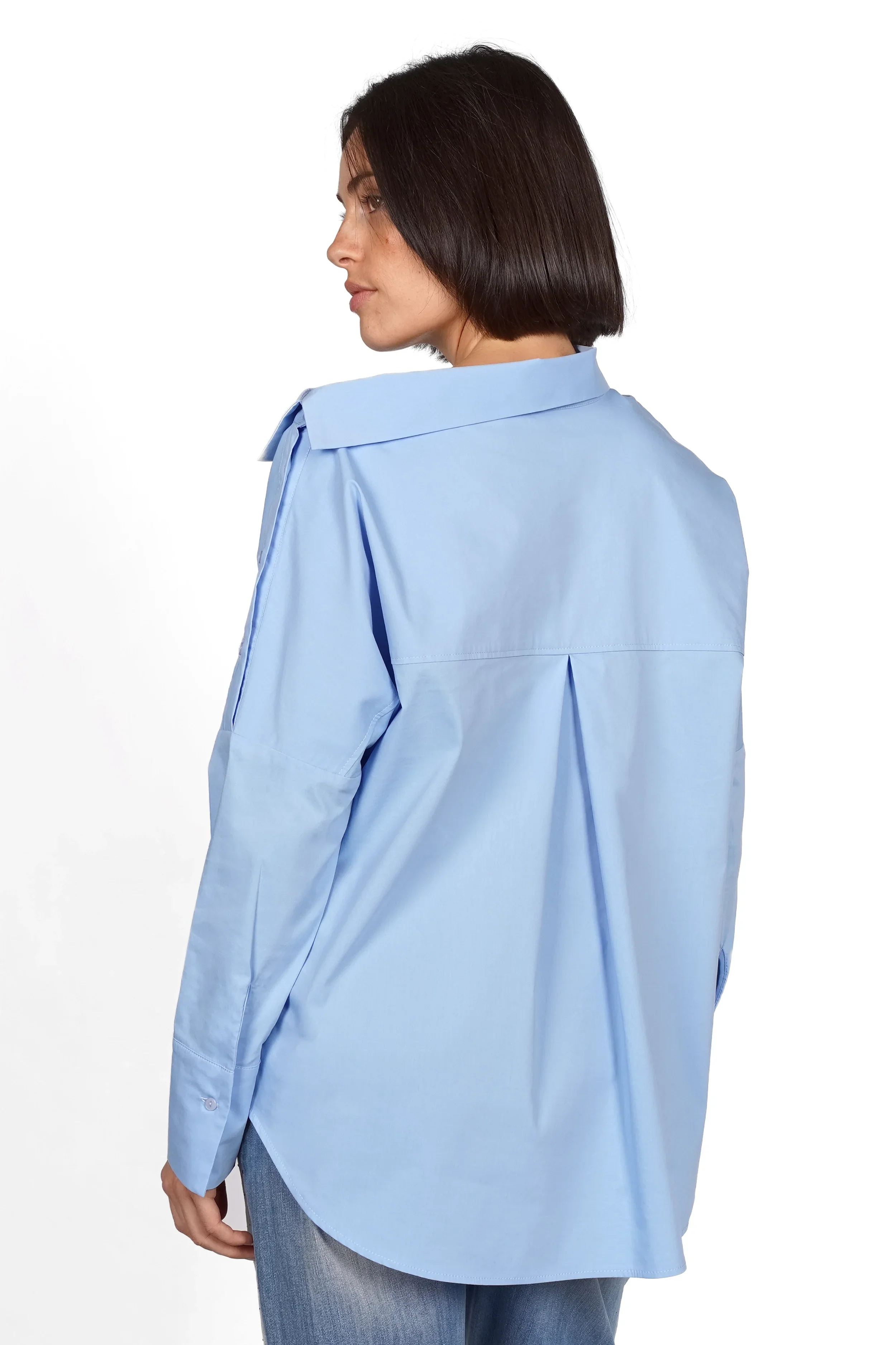 BONI Asymmetrische Bluse mit One-Shoulder-Look und verlängerter Rückenpartie