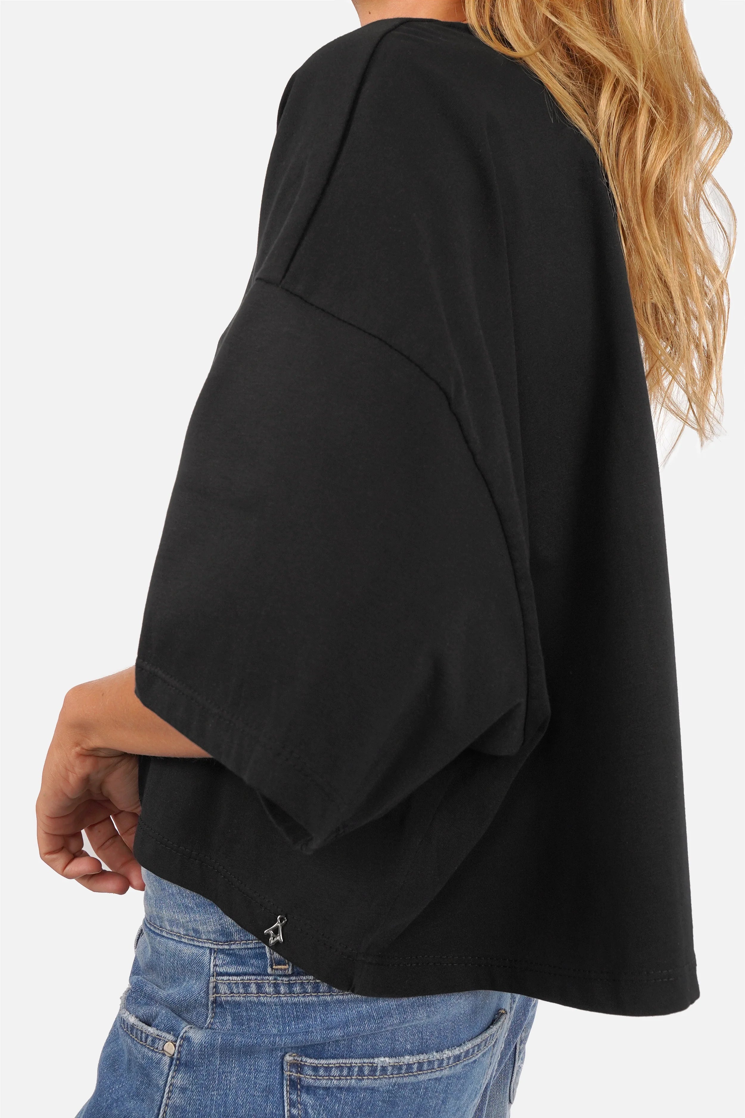 DELUUN T-Shirt aus reiner Baumwolle mit Rundhalsausschnitt und oversized Fit