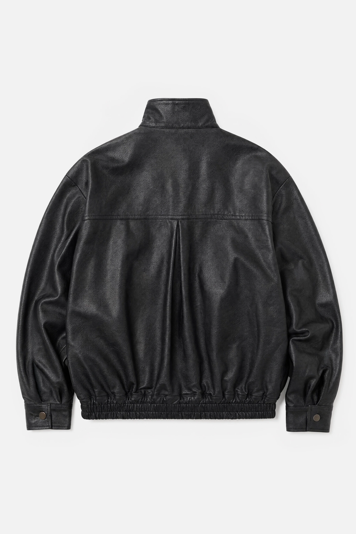 DERA Utility Blouson in Lederoptik mit Stehkragen und Druckknopfleiste, lässiger Blouson-Silhouette