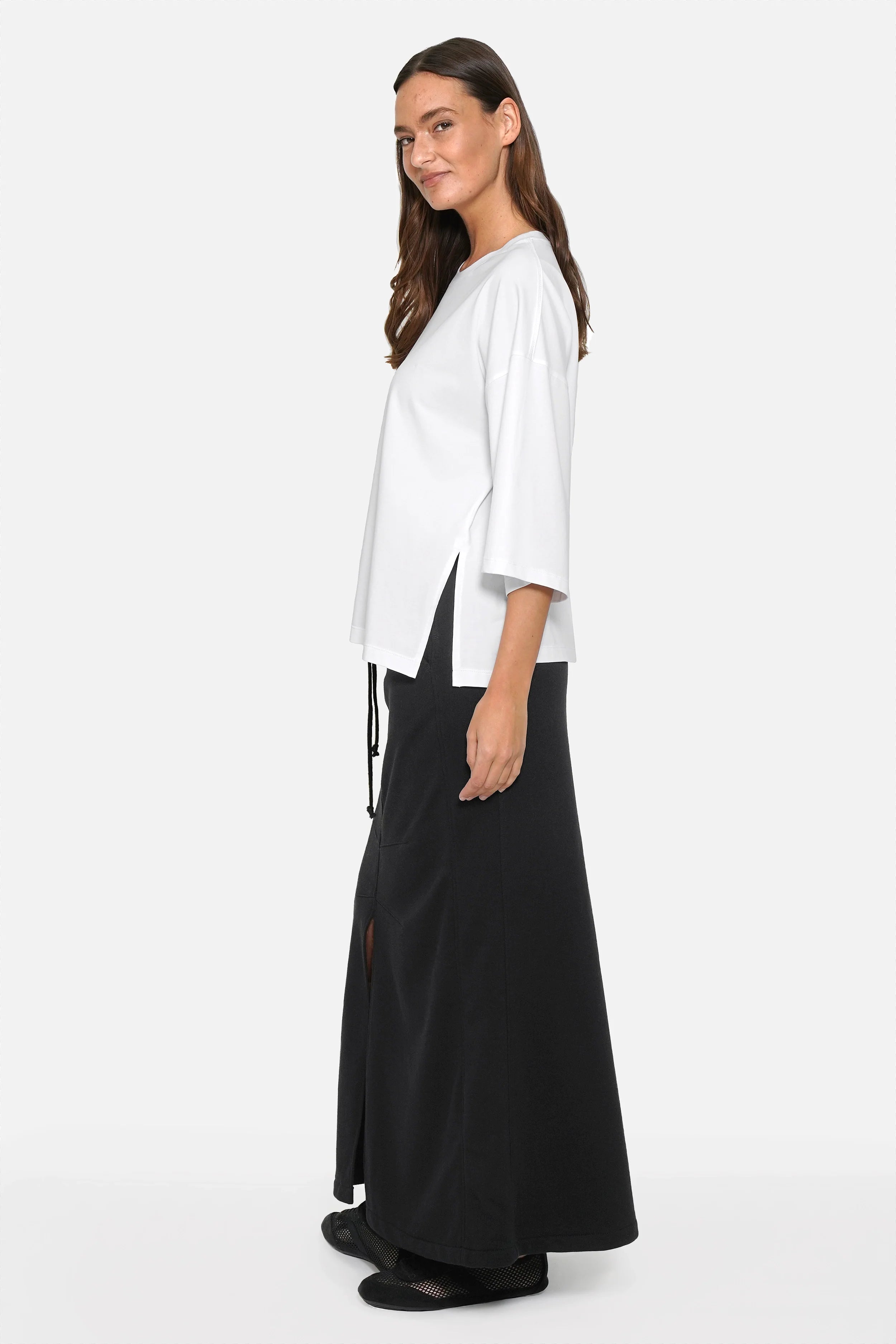 GWENA T-Shirt aus weichem Baumwolljersey mit "Love" KULTFRAU Frontprint, Rundhalsausschnitt und oversized Fit