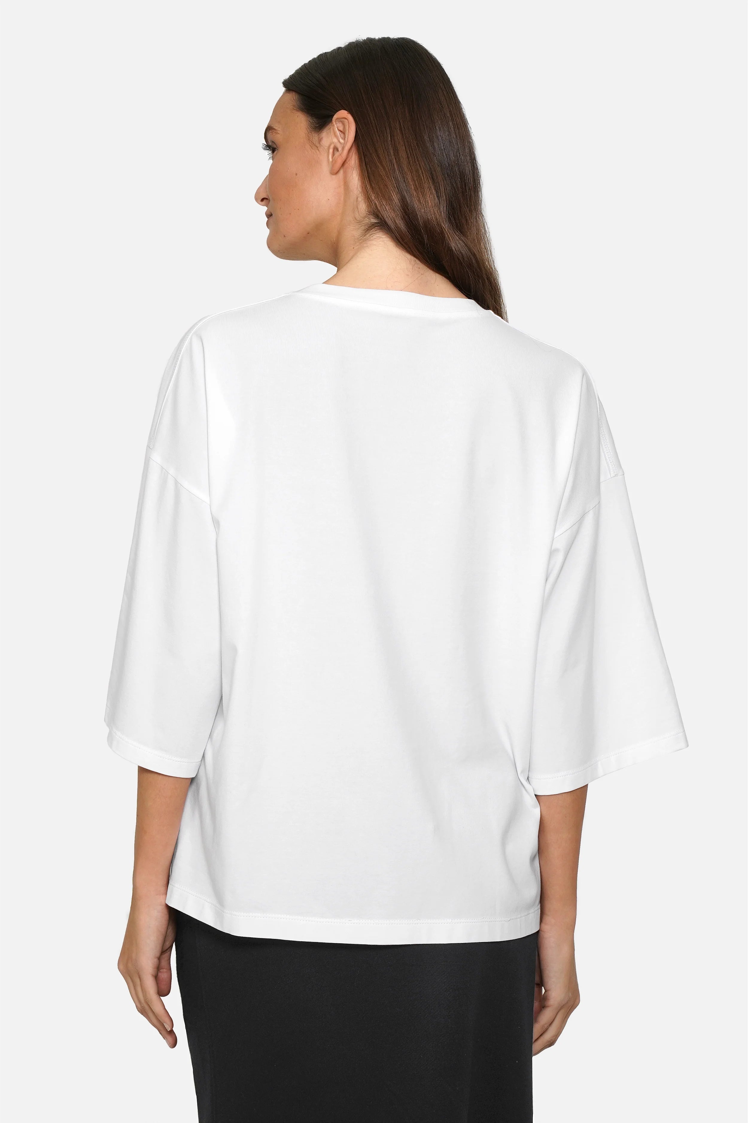 GWENA T-Shirt aus Baumwolljersey mit Frontprint und Oversized Fit