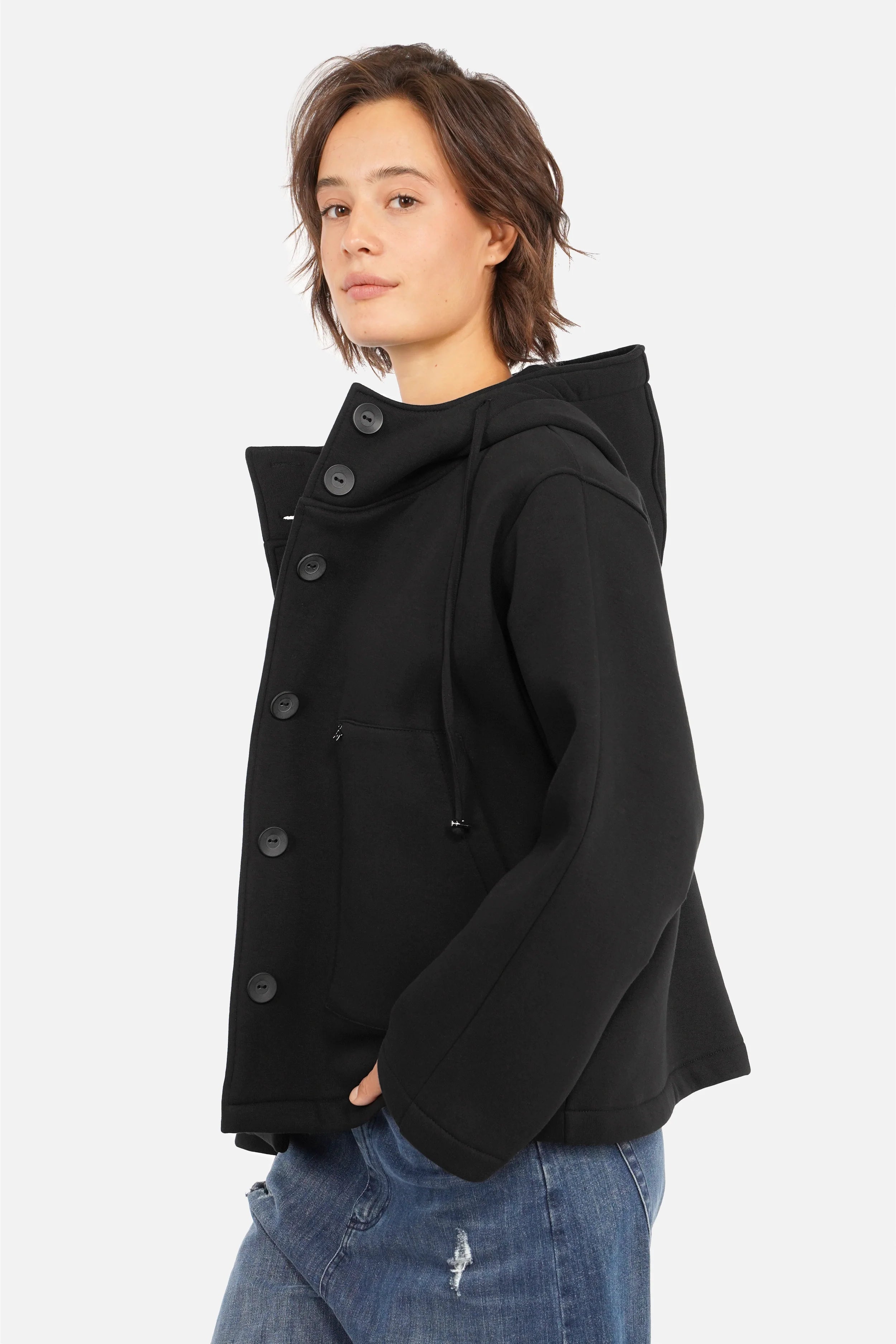 ELFA Sweatjacke mit Kapuze aus weichem Jersey und Kängurutaschen