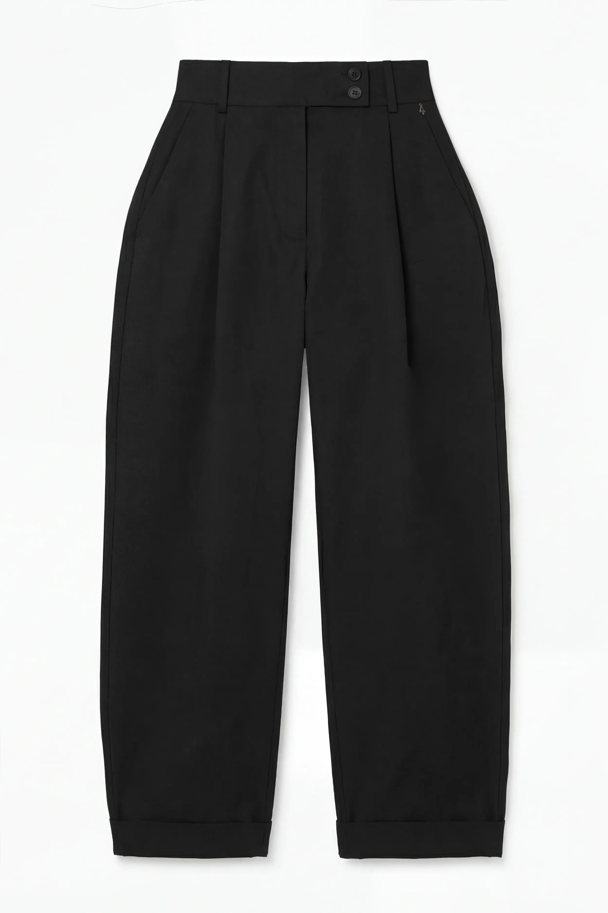 Leichte GINIA Barrel-Chino-Hose aus Baumwolle mit elastischem Bund und Relaxed Fit