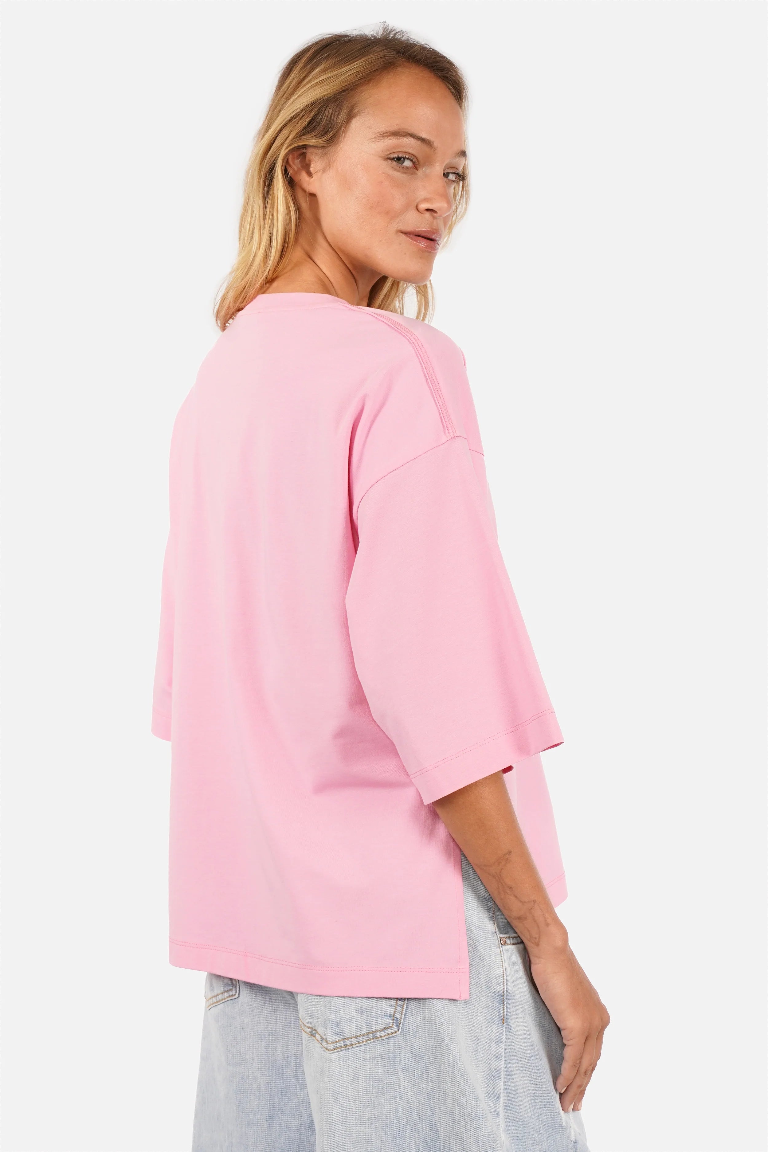 GWENA T-Shirt mit Love Print, weicher Baumwolljersey und oversized Fit