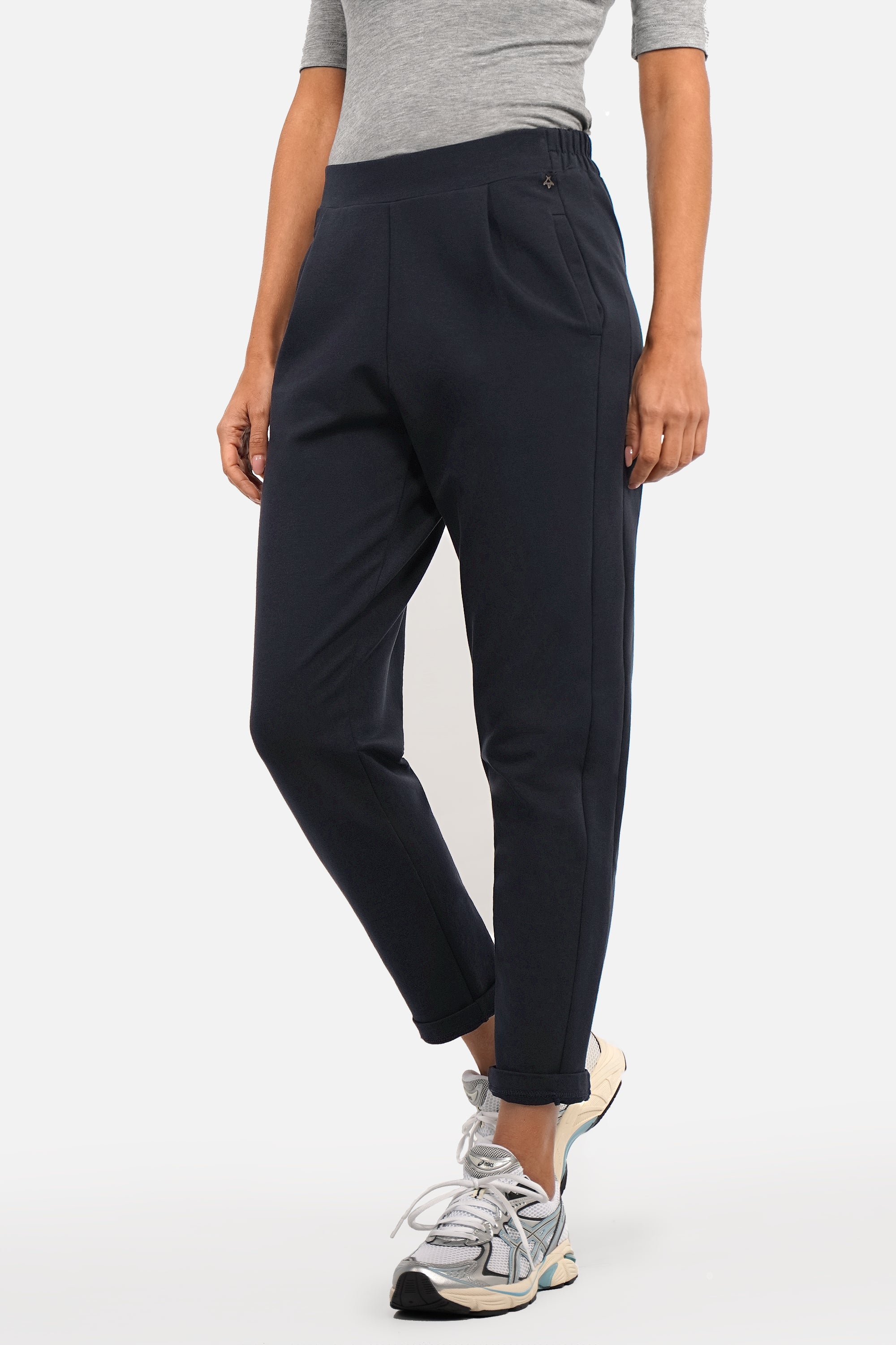 HILLA.K Jerseyhose in Regular Fit mit mittelhohem Bund und elastischem Baumwollstretch