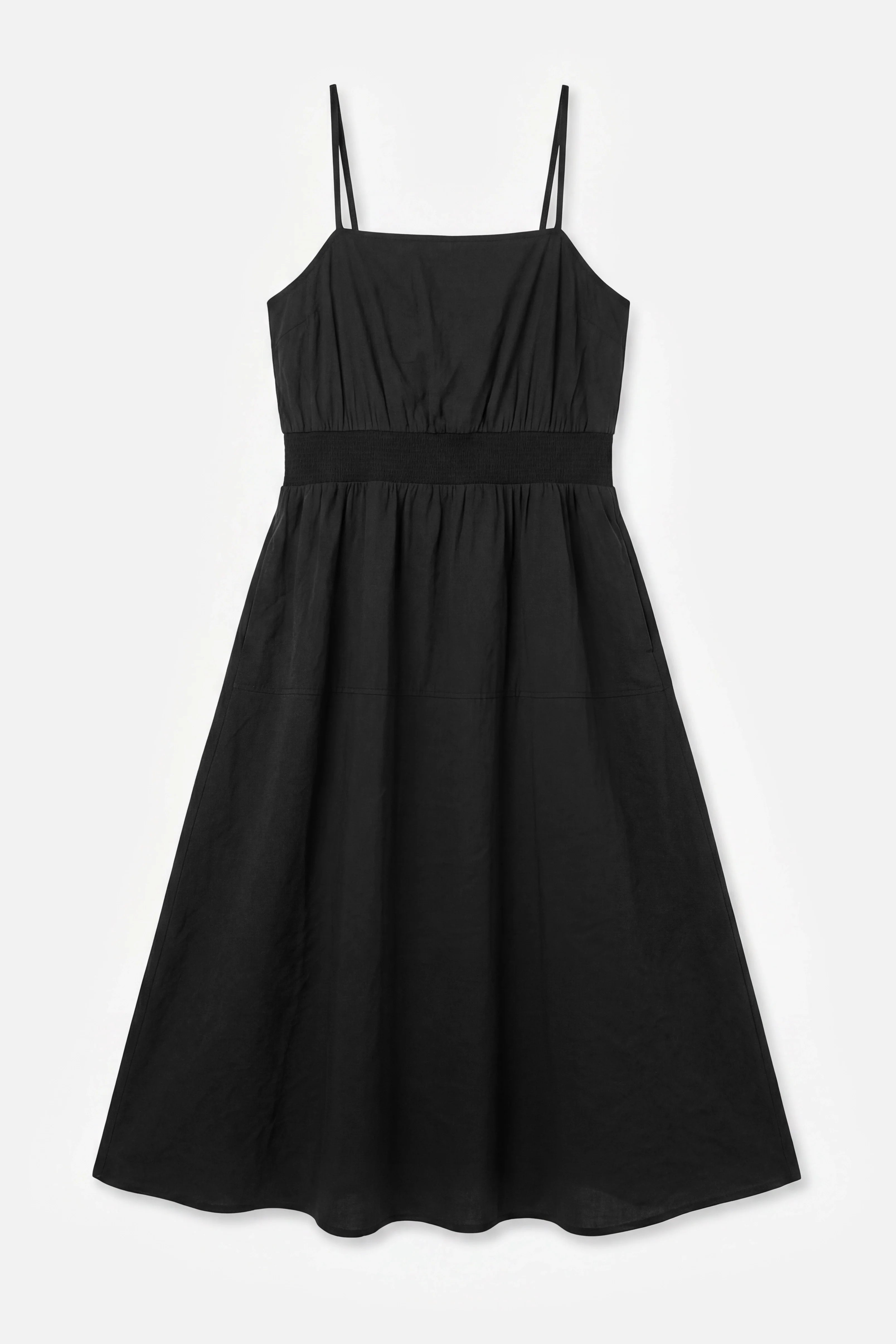 ISKKA Kleid-Set 2-in-1 Midi Kleid mit verstellbaren Trägern und weichem Modal-Mix Oberteil mit Rundhalsausschnitt und Tunnelzug