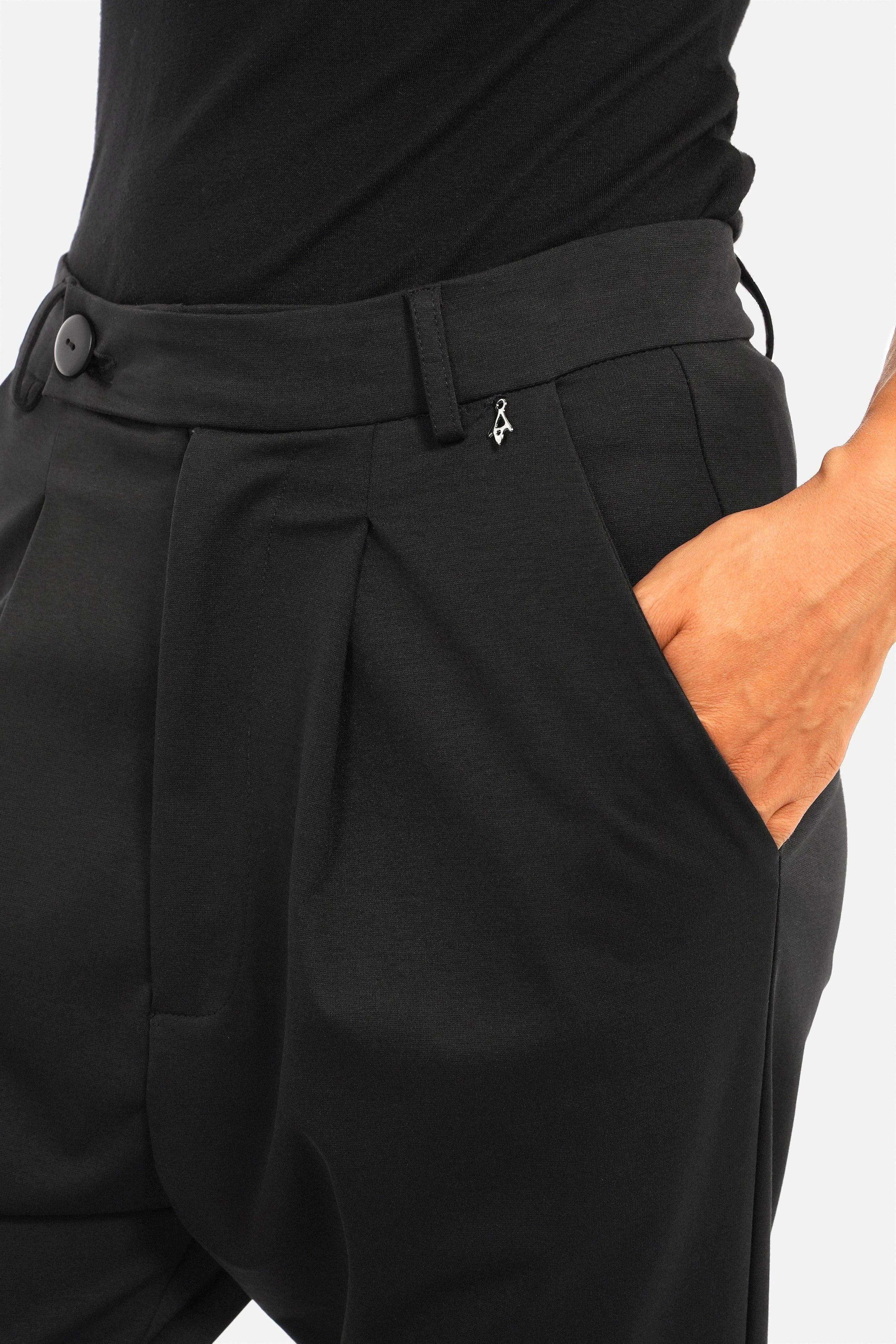 JALDI Cropped Hose mit elastischem Bund, schmal zulaufendem Bein und seitlichen Eingrifftaschen in Regular Fit
