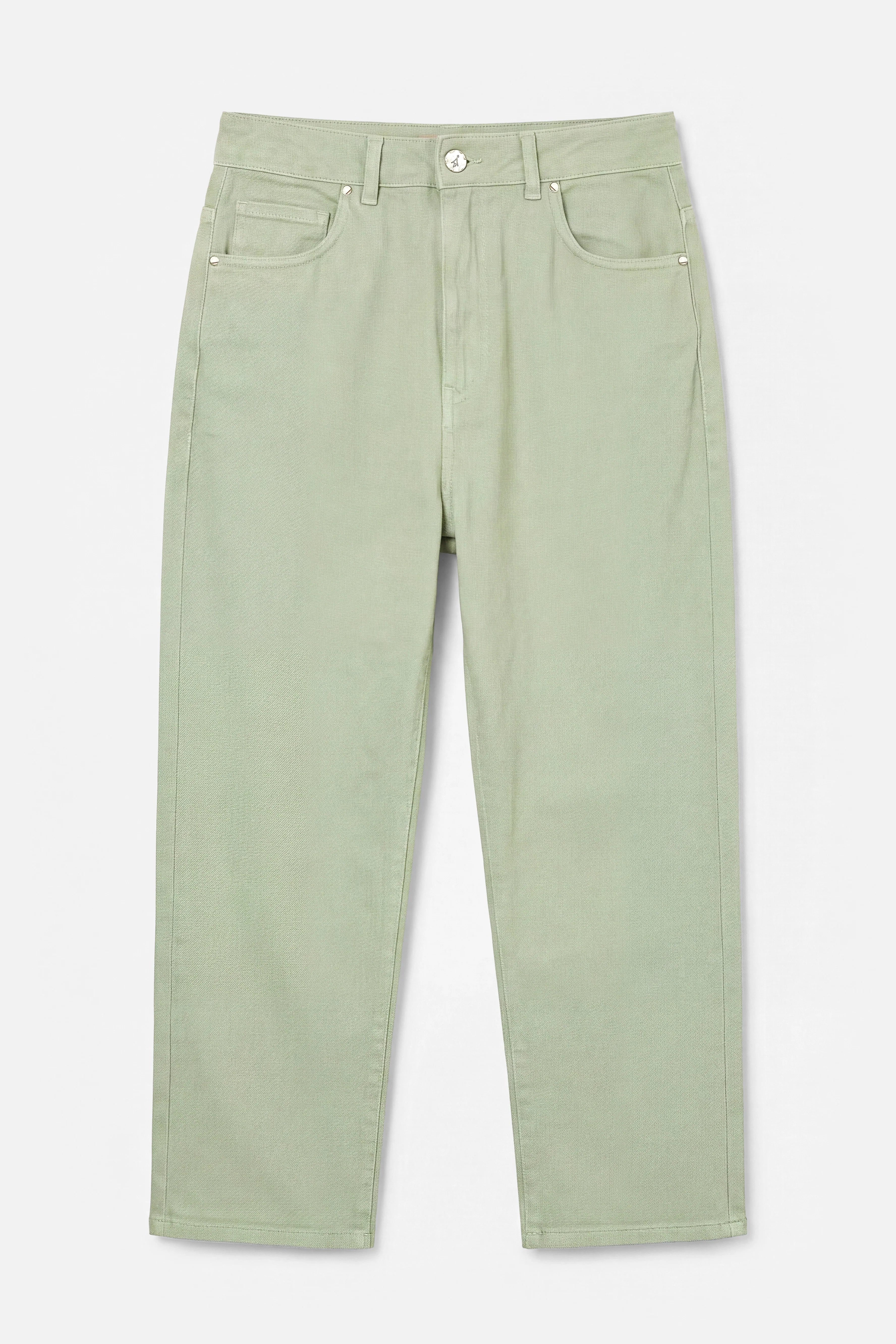 Jeany Baggy Jeans lockere Passform Boyfriend-Stil mit Gürtel aus italienischem Coloured Denim