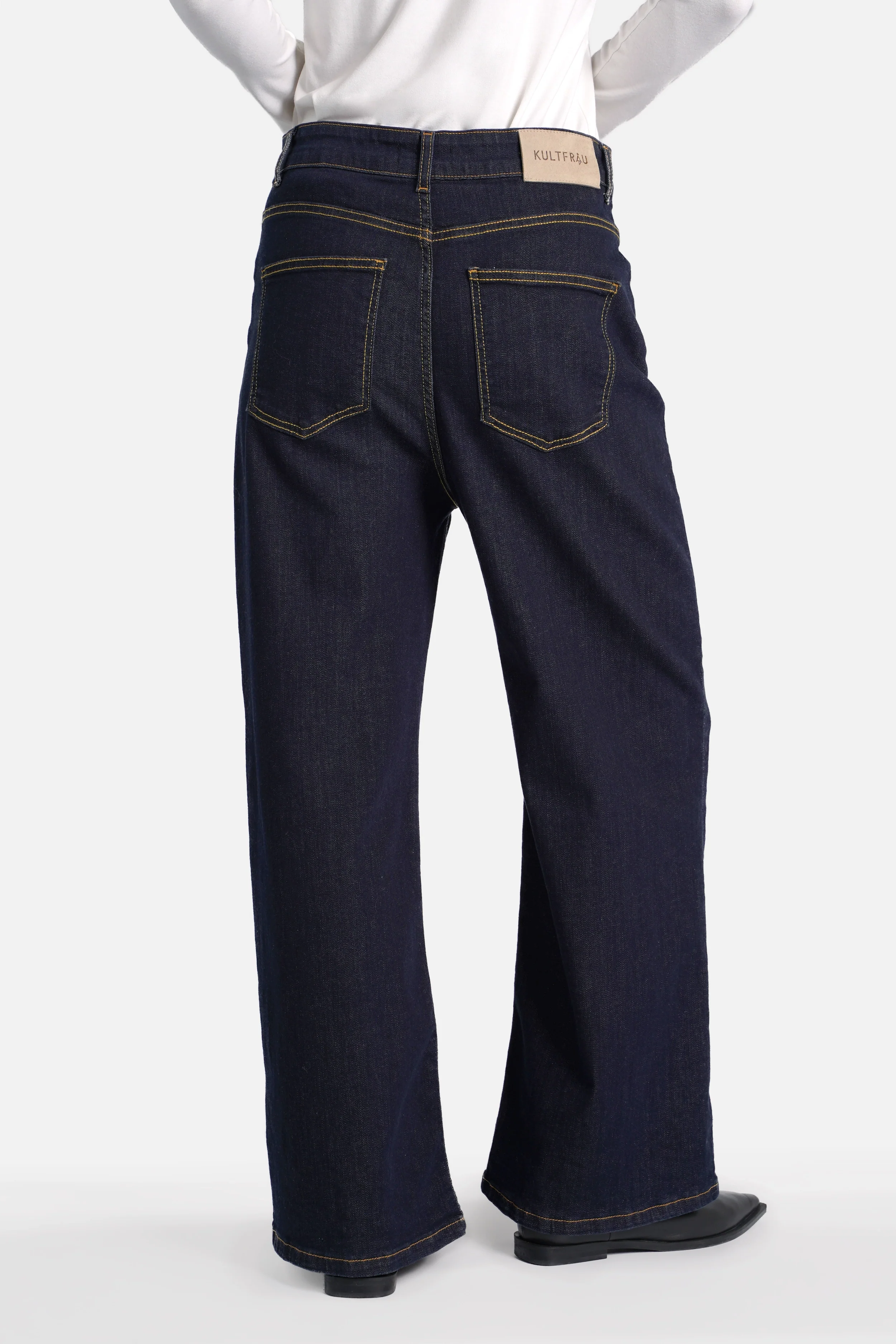 JOOSY Wide Leg Jeans aus weichem Denim mit weitem Bein und normaler Bundhöhe