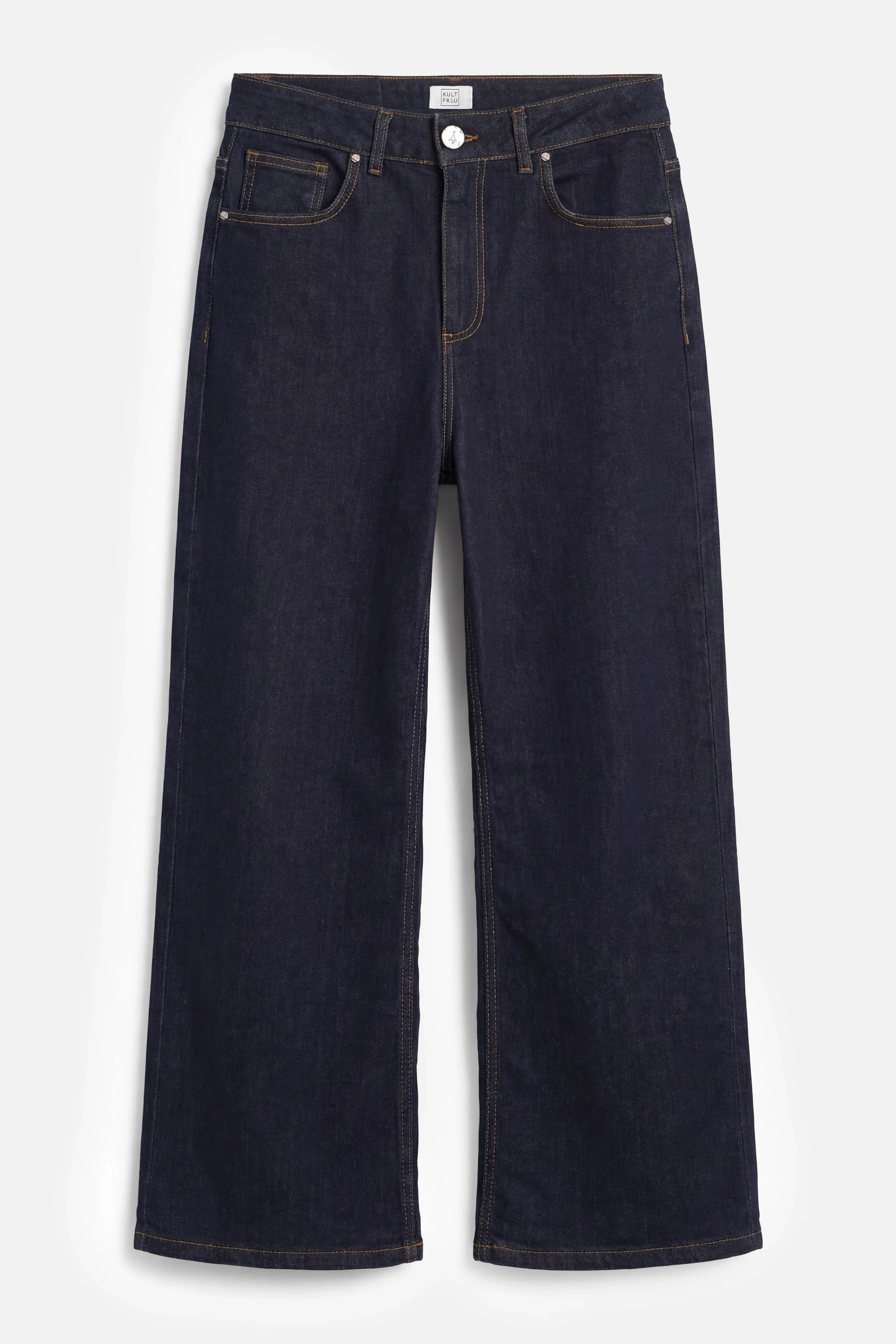 JOOSY Wide Leg Jeans aus italienischem Denim mit weitem Bein und normaler Bundhöhe in Raw Blue
