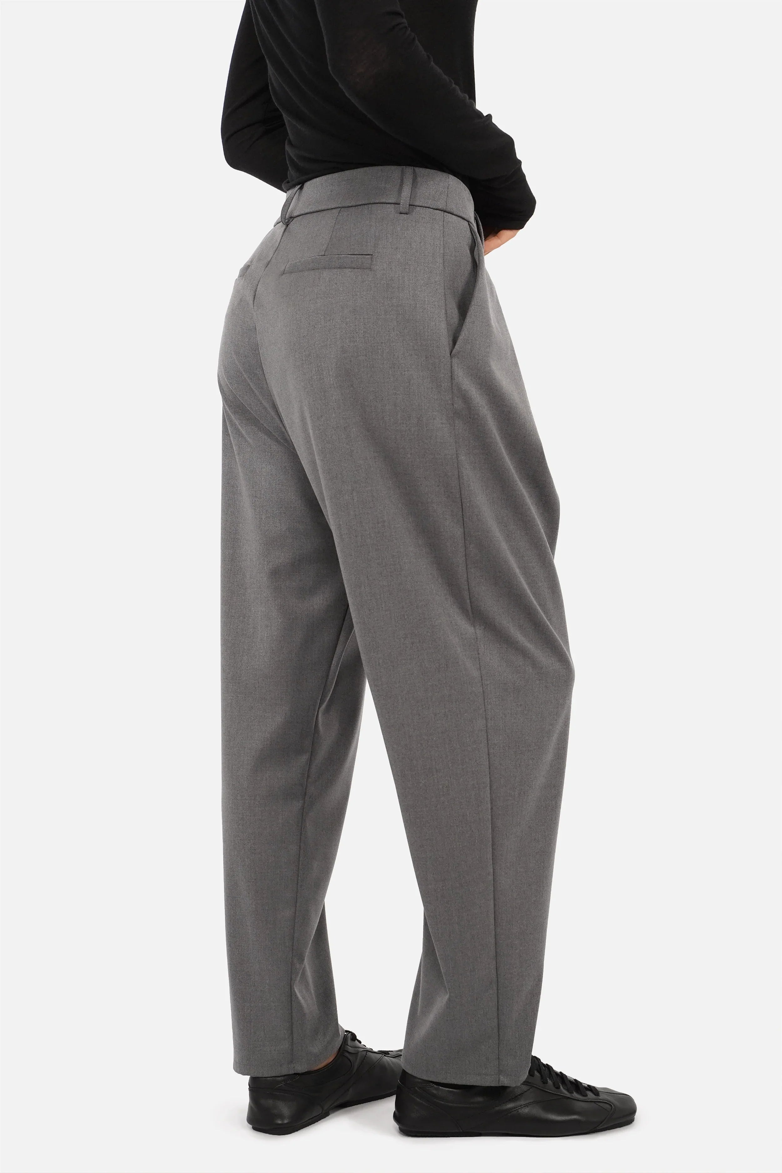 JORELIE Hose mit asymmetrischem Bund aus weich fließendem Viskose-Mix in Regular Fit
