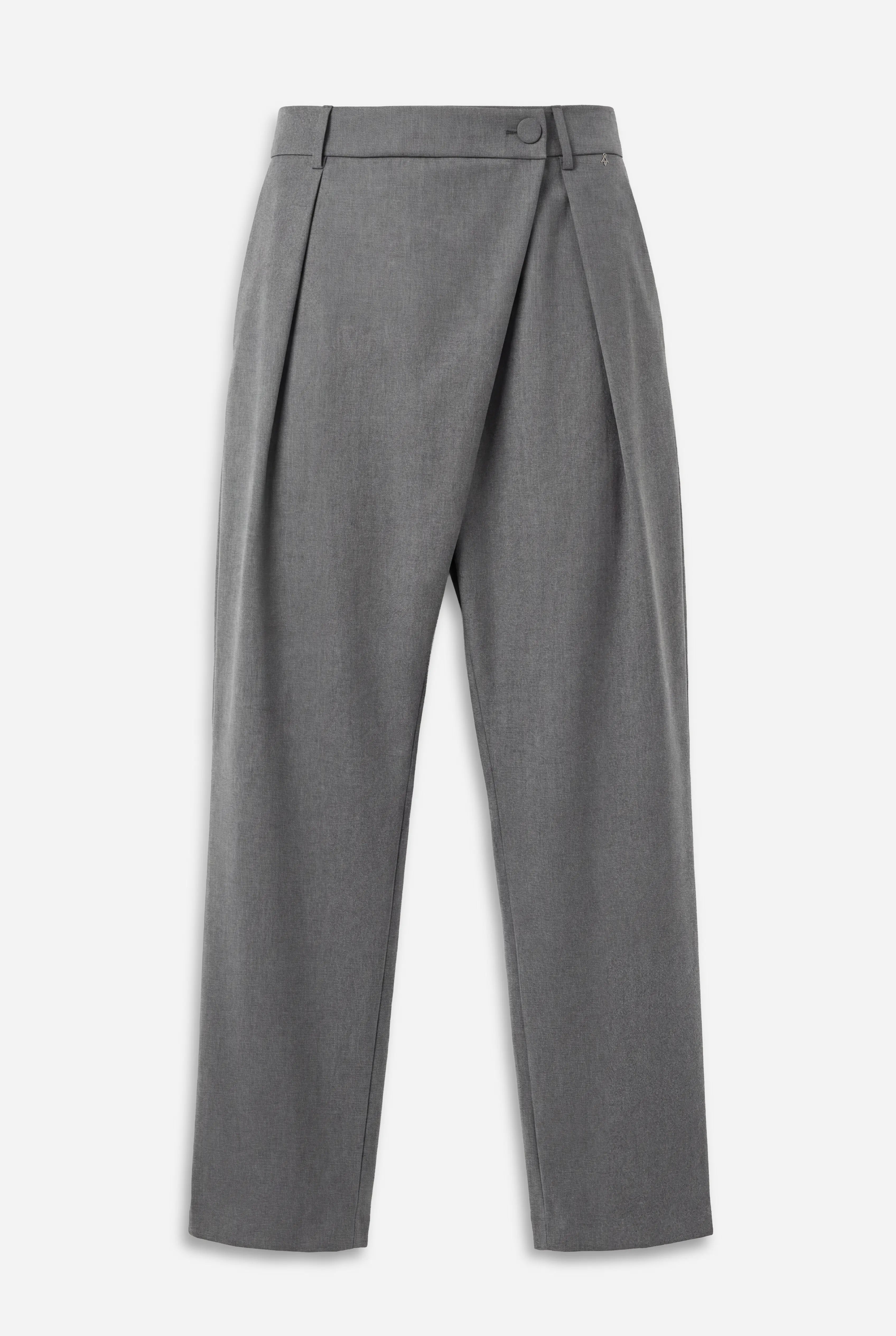 Damen JORELIE Hose mit asymmetrischem Bund und weichem Viskose-Mix in Regular Fit