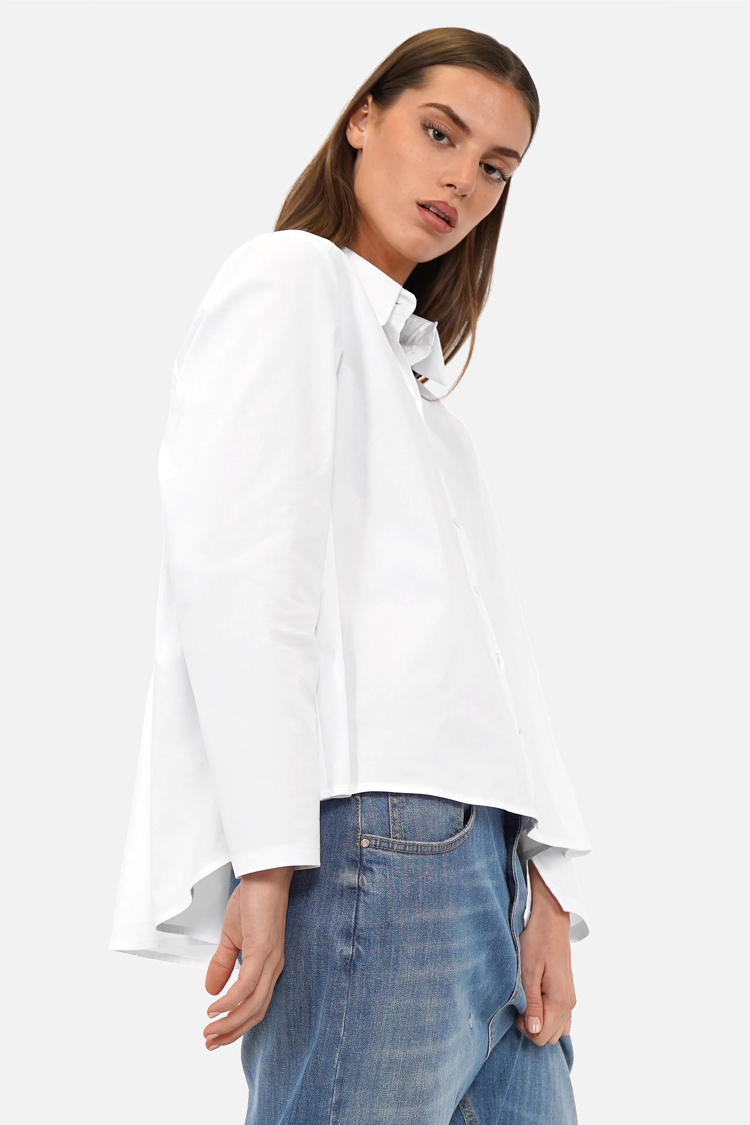 KYNDRA Bluse aus weicher Popeline mit Knopfleiste und klassischem Kragen