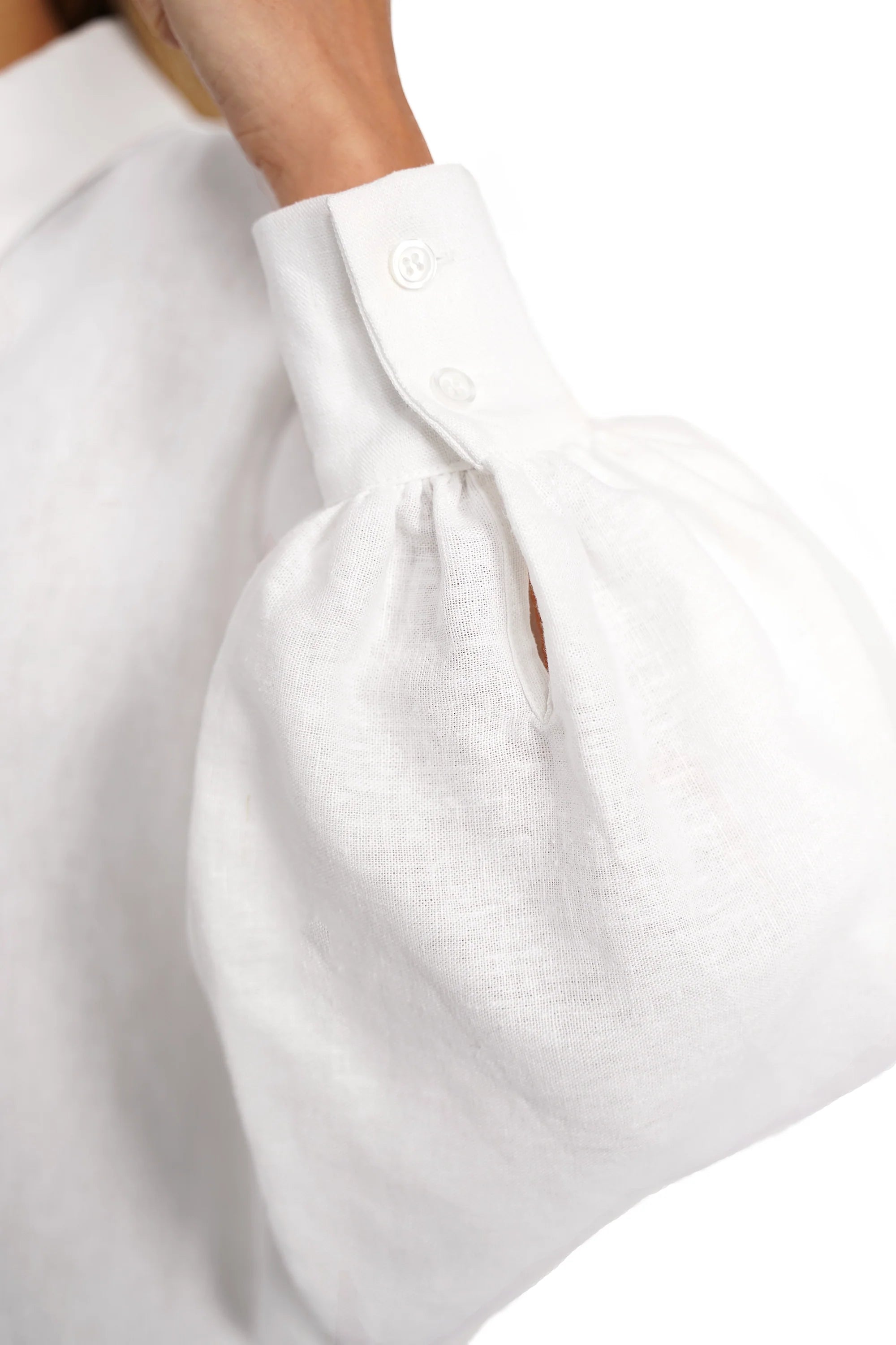 LILLU Oversized Leinenbluse mit Hemdkragen und Fledermausärmeln aus leichtem Leinen-Viskose-Mix