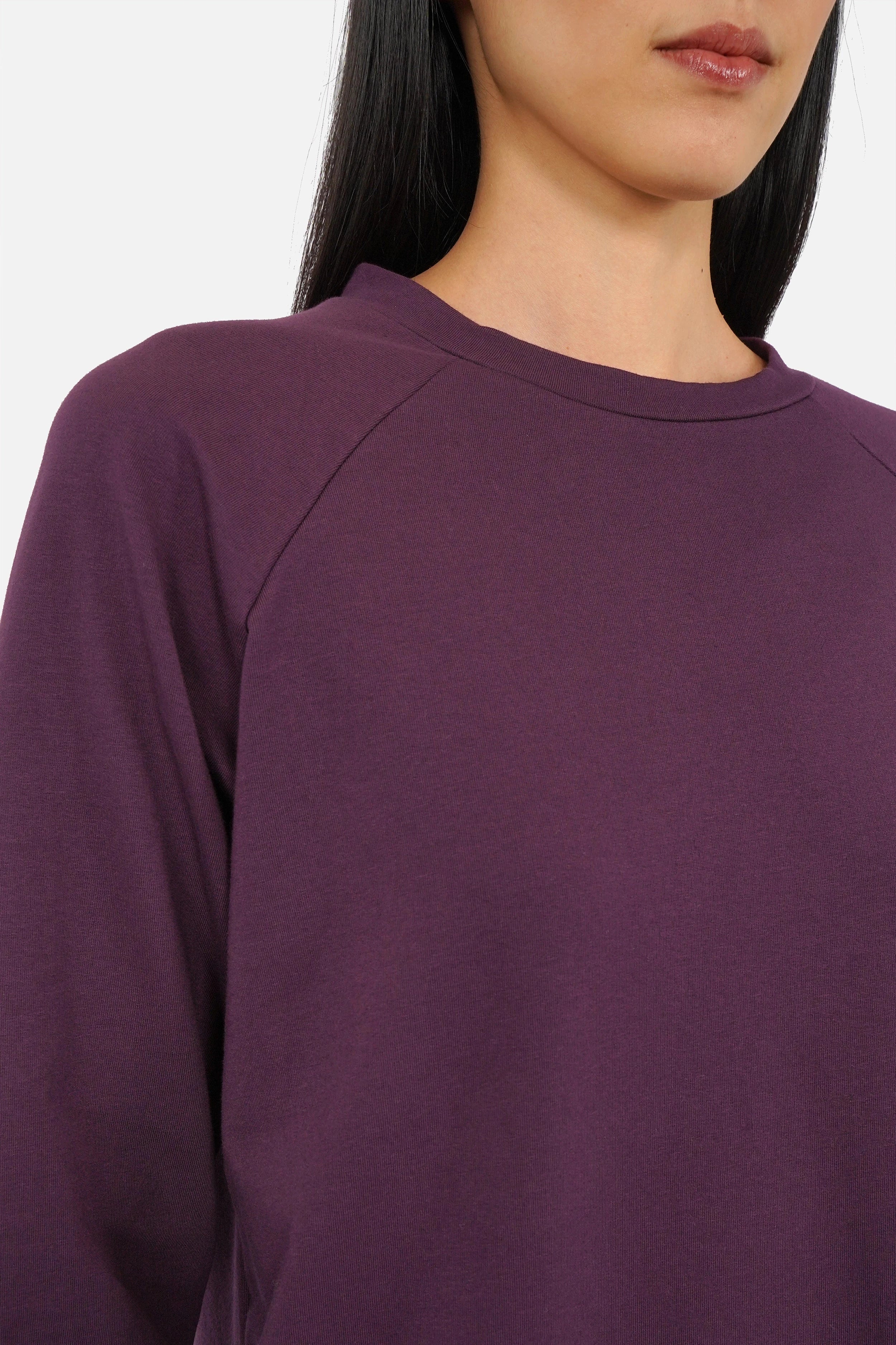 LIZ Sweatkleid aus weichem Baumwolljersey mit Rundhalsausschnitt und Seitentaschen in Relaxed Fit