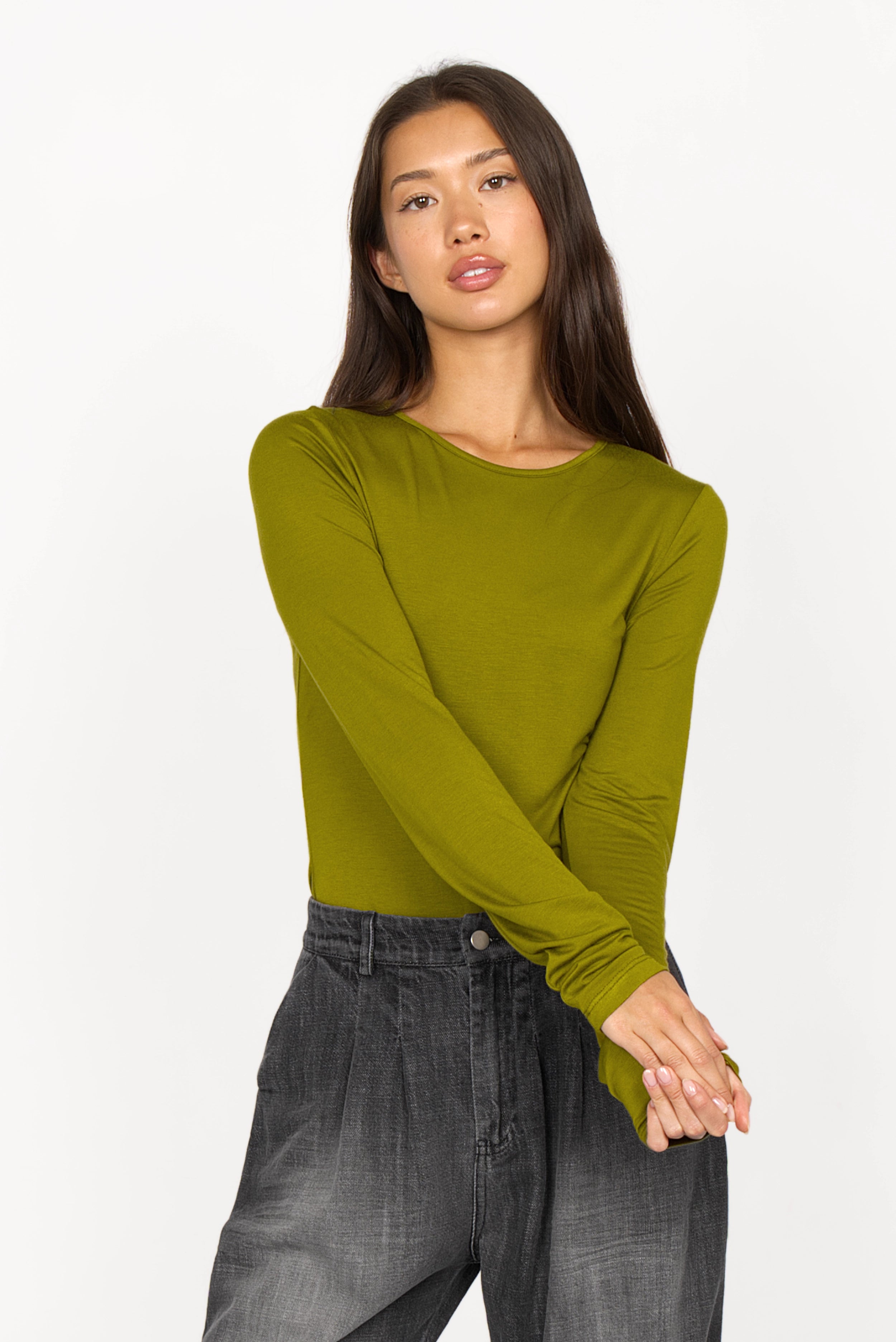 NARAY Longsleeve aus weichem Viskose-Jersey