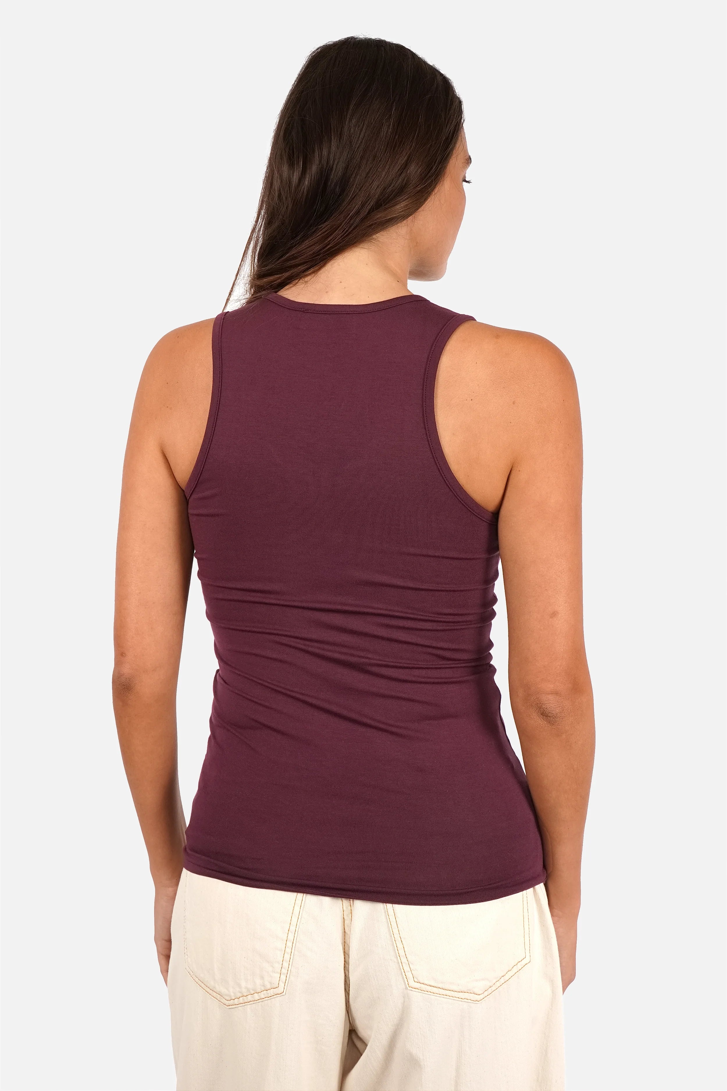 NICCA Tanktop aus weichem Viskosejersey mit Rundhalsausschnitt und figurbetonter Passform in Größe XS
