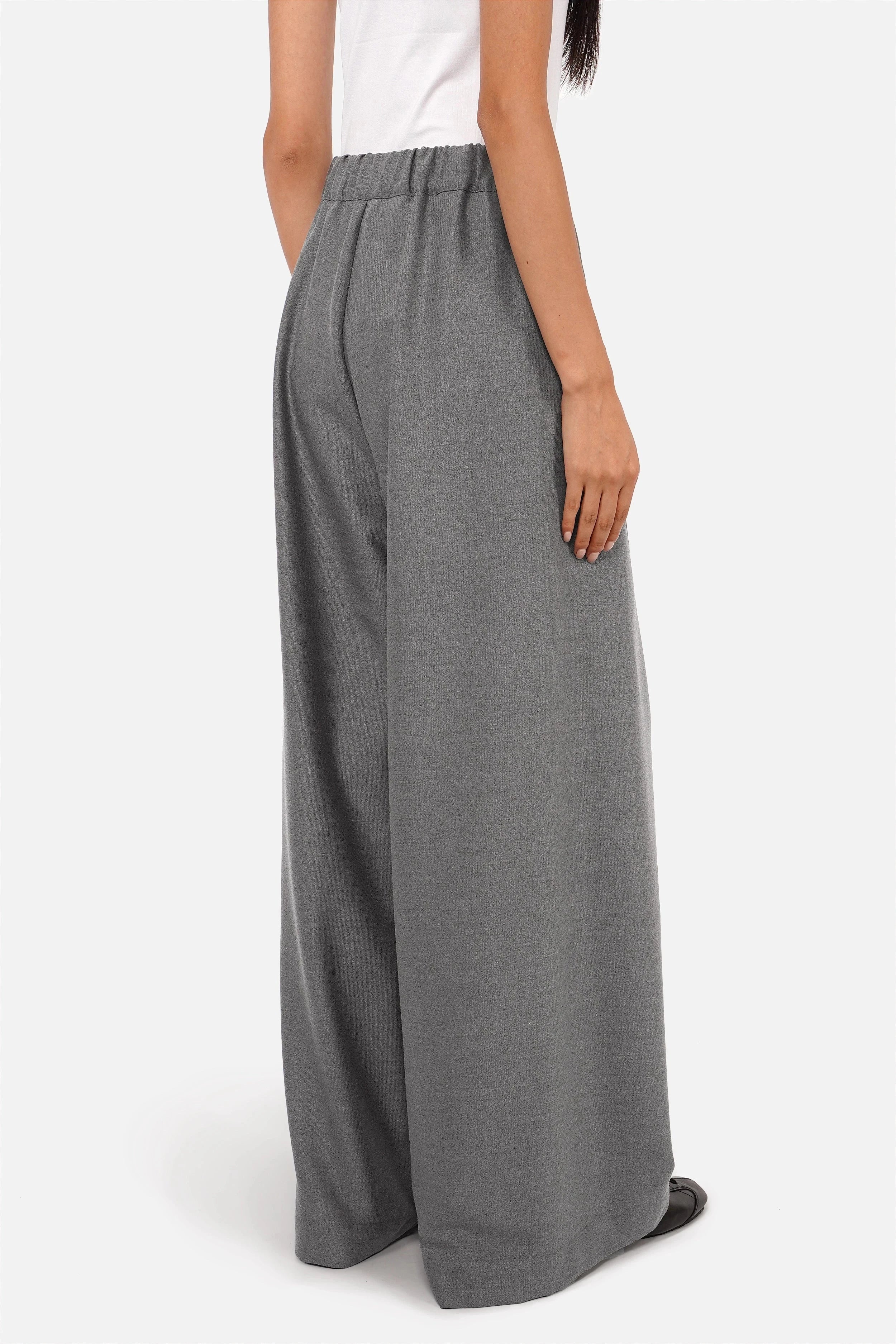 ORELIIA Wide Leg Hose mit weitem Bein und elastischem Bund in weich fließender Qualität
