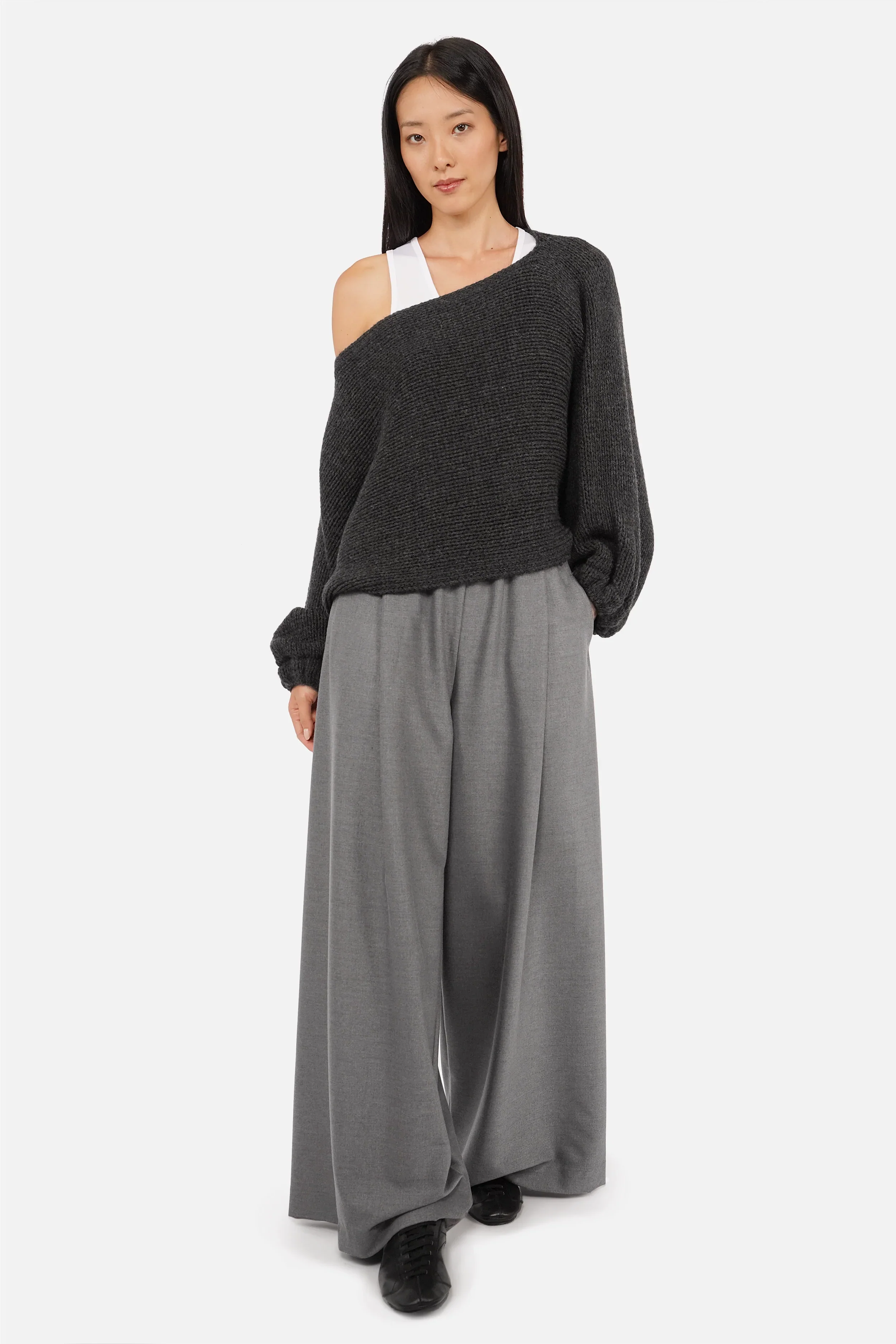 ORELIIA Wide Leg Hose mit weitem Bein, elastischem Bund und seitlichen Taschen in weicher, fließender Qualität