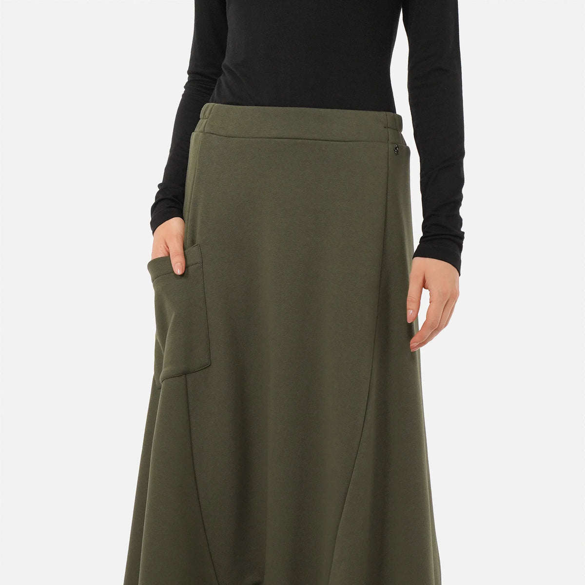 VISLA culottes; sweatshirt fabric, loose fit, asymmetrical pocket