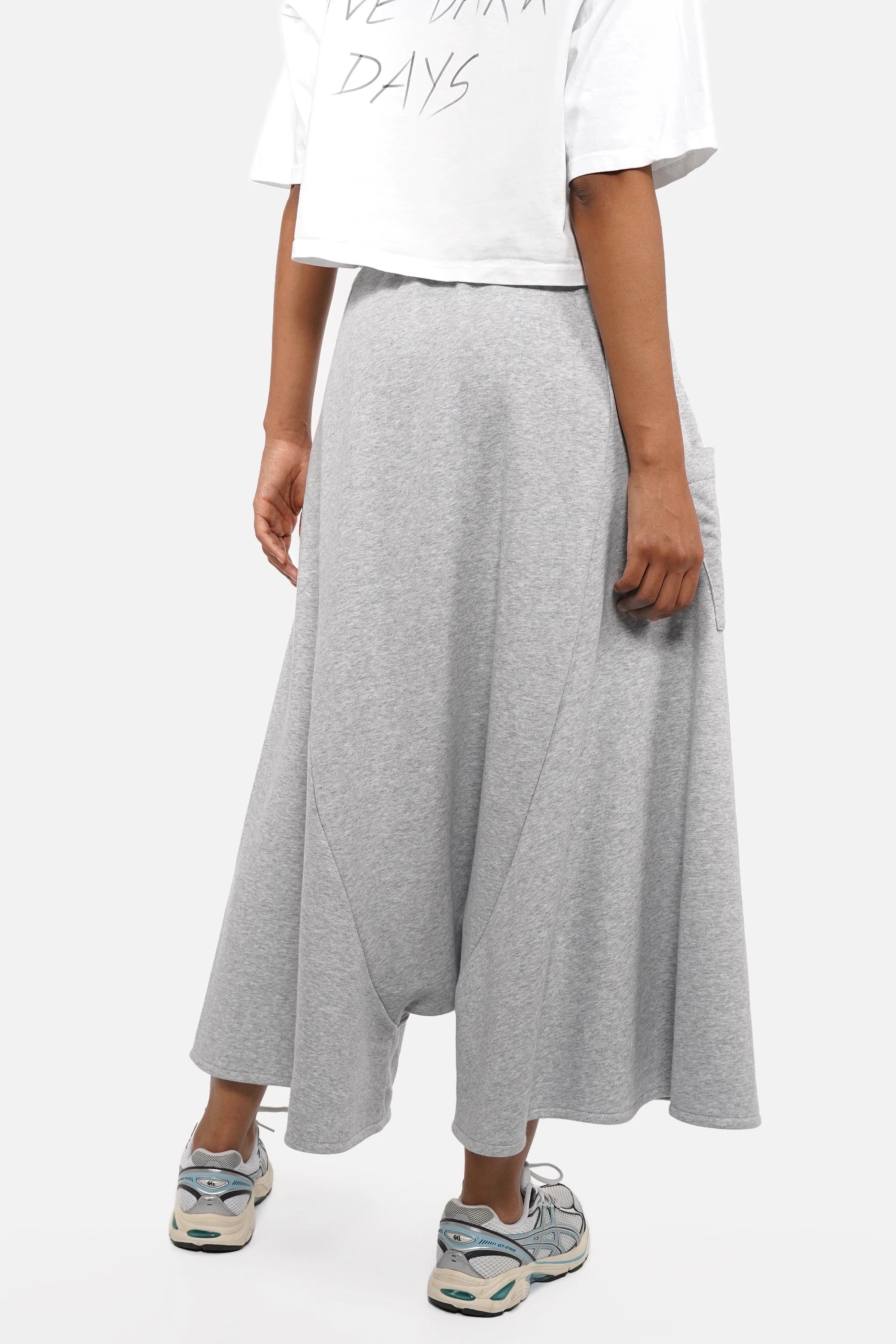 VISLA Hosenrock aus Sweatstoff mit weitem Schnitt und asymmetrischer Tasche