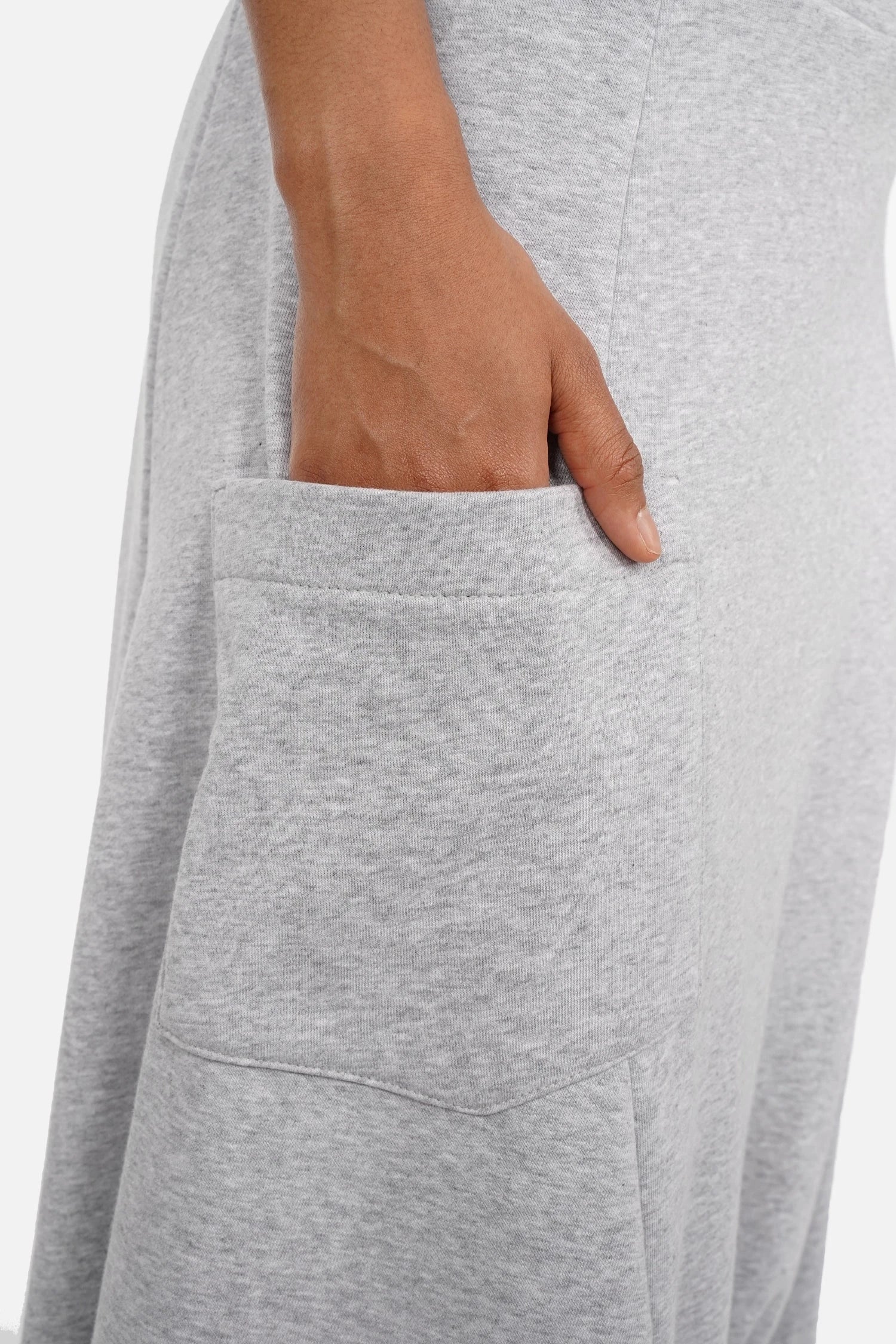 VISLA Hosenrock aus Sweatstoff mit asymmetrischer Tasche und weitem Schnitt