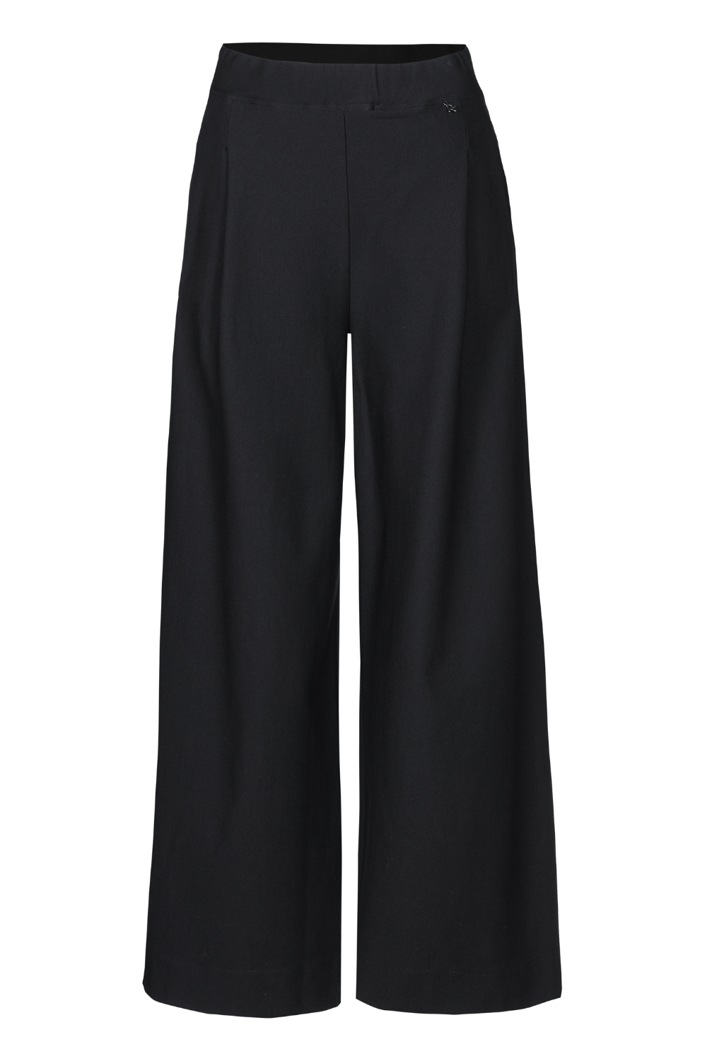 KLARA.K Wide Leg Jerseyhose schwarz mit weitem Bein und elastischem Bund