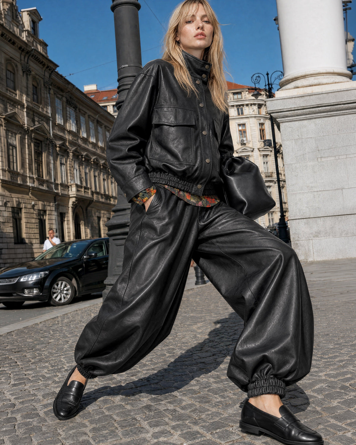 Black Leather Look – DERA und GALISA in Schwarz