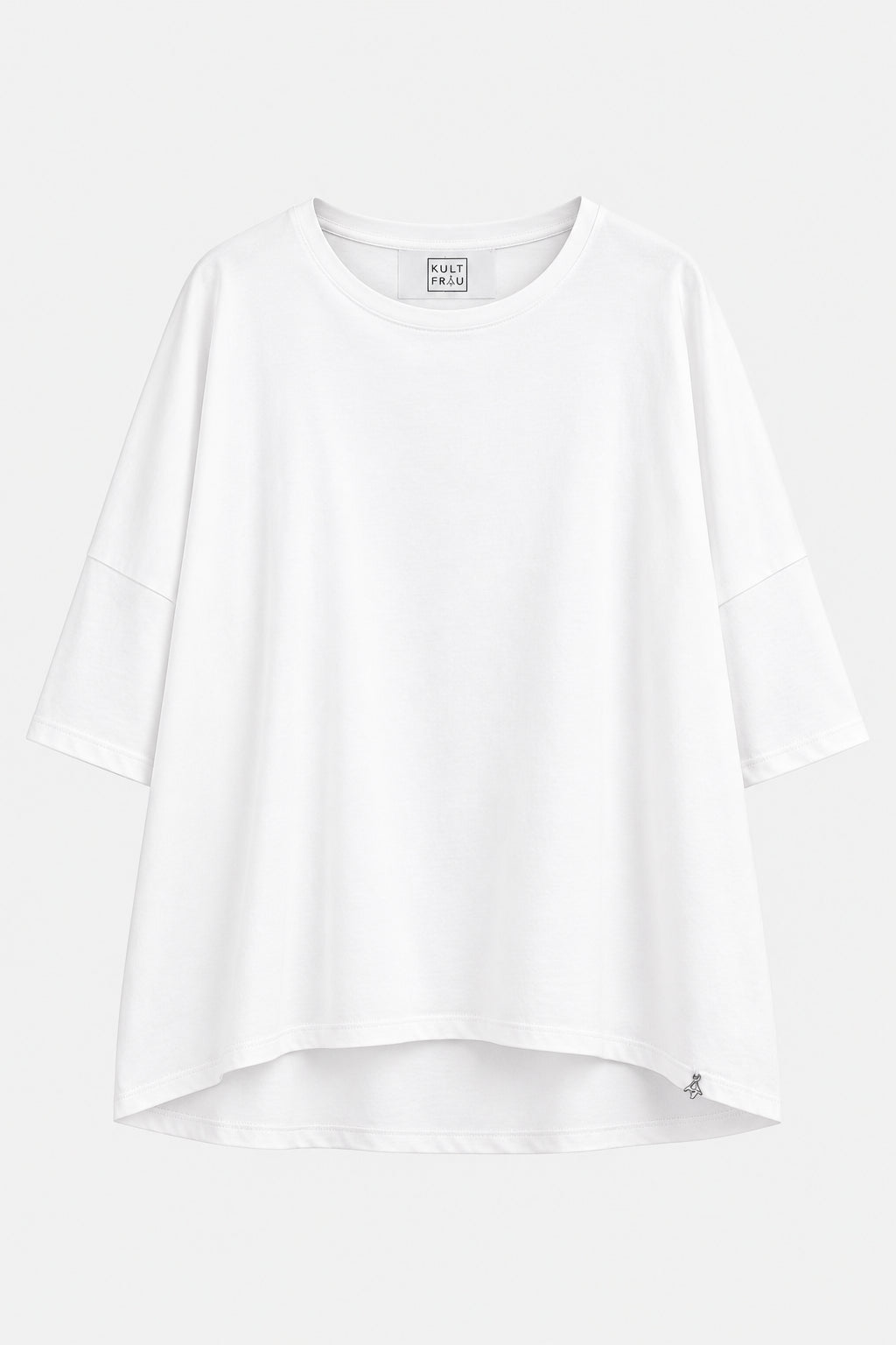 KULTFRAU TAMI.K Blusenshirt in White, Vorderansicht ohne Model auf hellgrauem Hintergrund