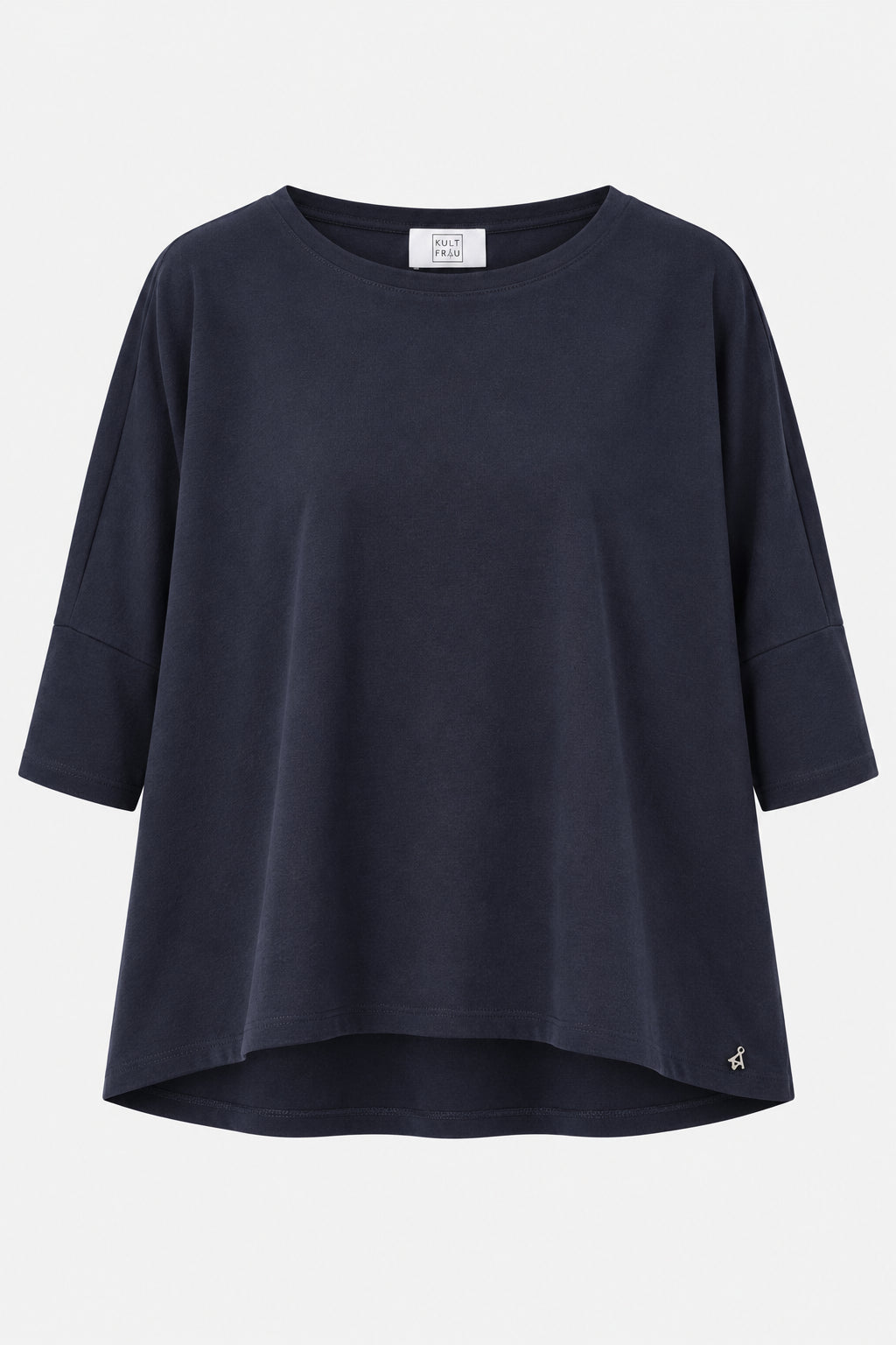 KULTFRAU TAMI.K Blusenshirt in Navy, Vorderansicht ohne Model auf hellgrauem Hintergrund