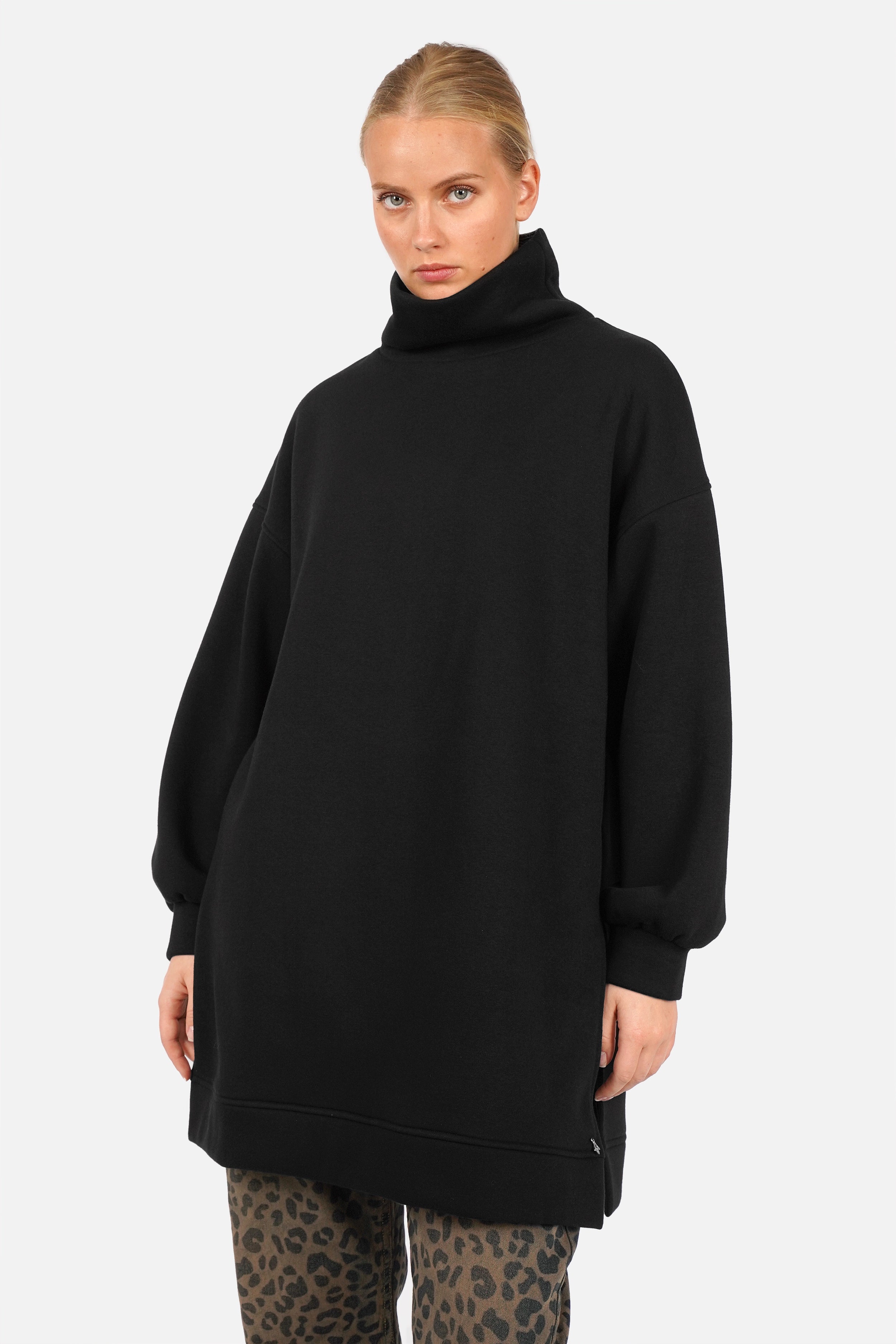 IKANA Oversized Long-Sweater mit Seitenschlitzen