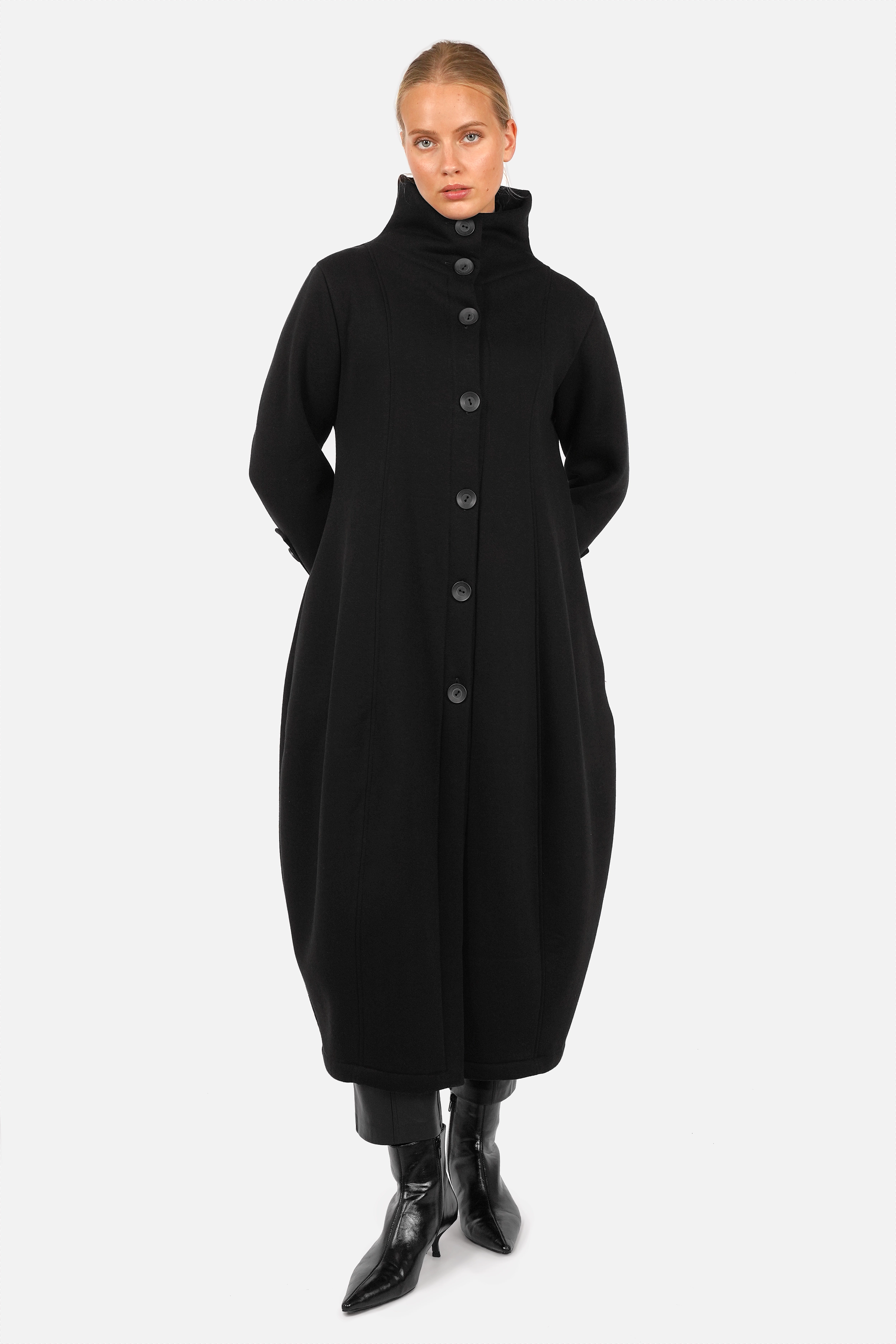 MARID Cocoon-Silhouette Sweatshirt Coat