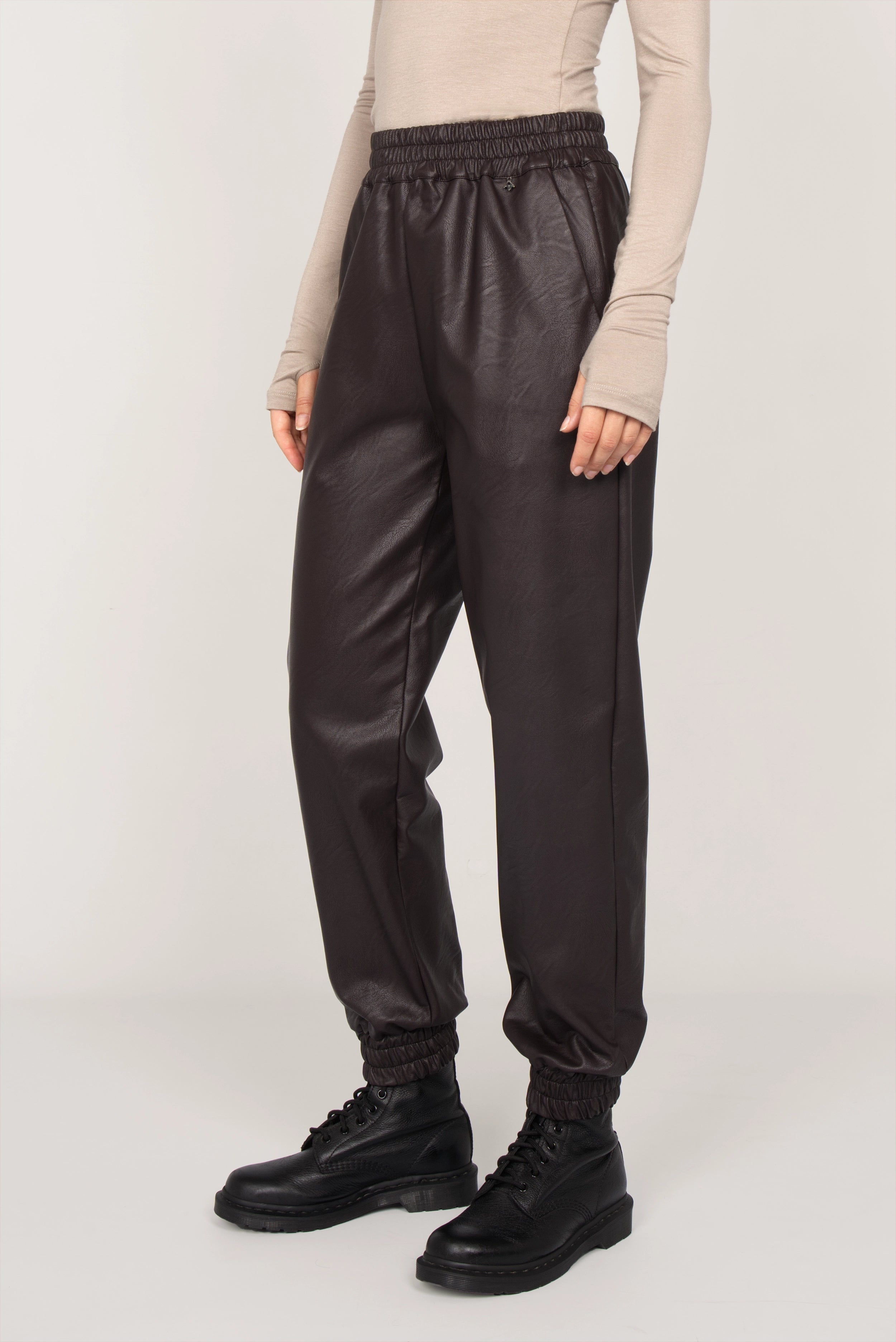 SOOMIN Kunstleder-Jogger