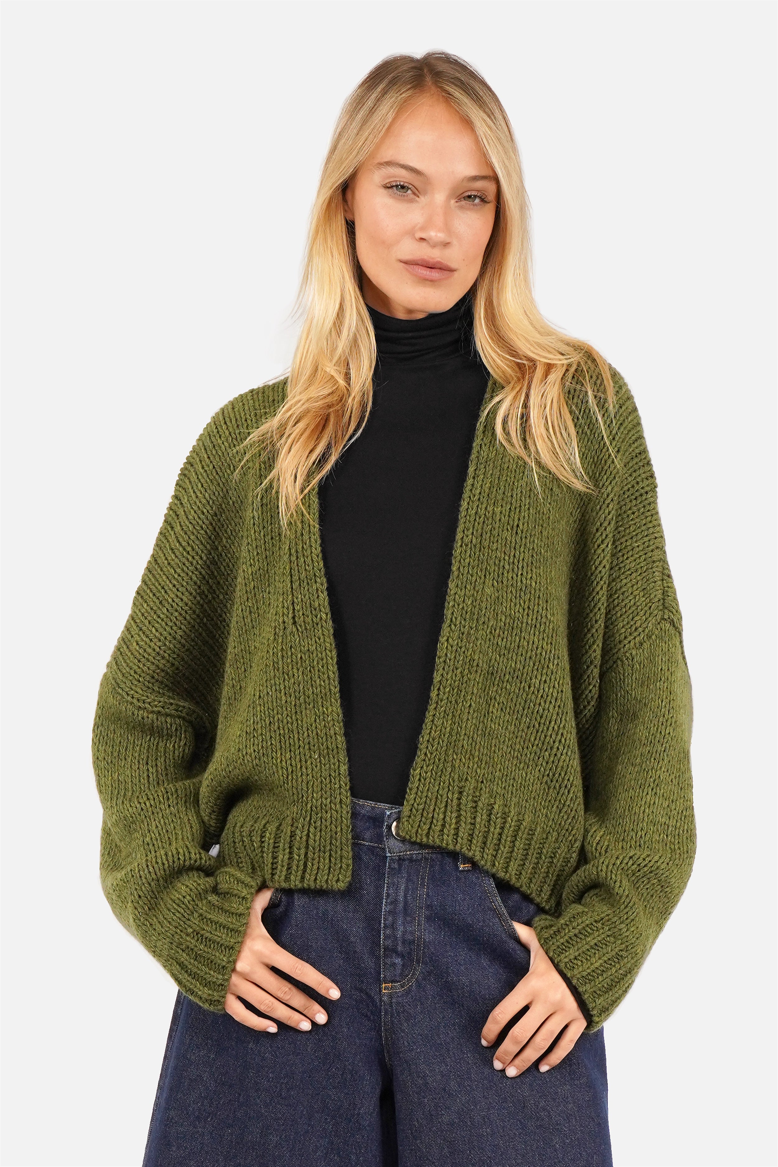 ALIXA Cropped Strickcardigan