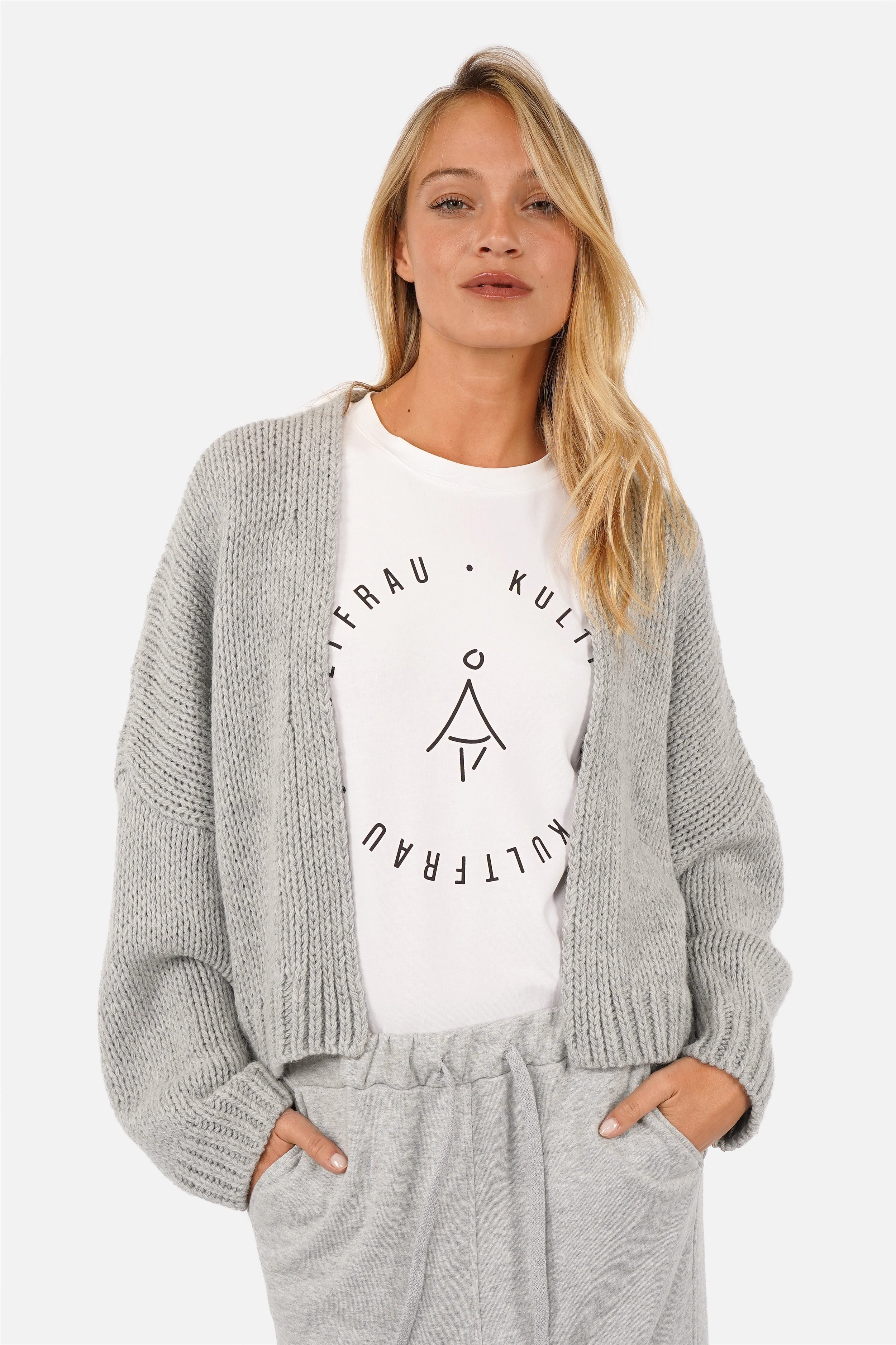 ALIXA cropped knit cardigan