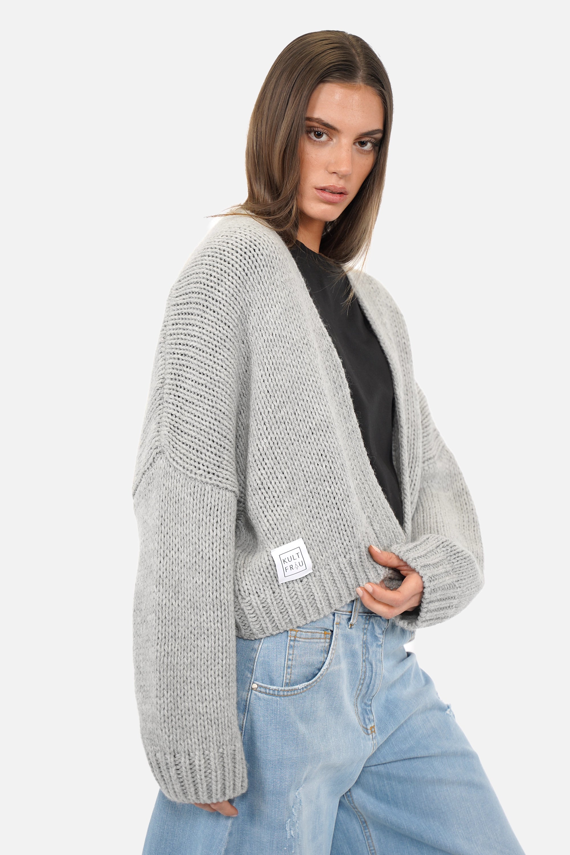ALIXA Cardigan court en maille