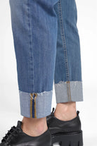 ALVA Boyfriend-Jeans mit Umschlag und Raw-Cut in Destroyed-Optik, handgefertigt in Italien