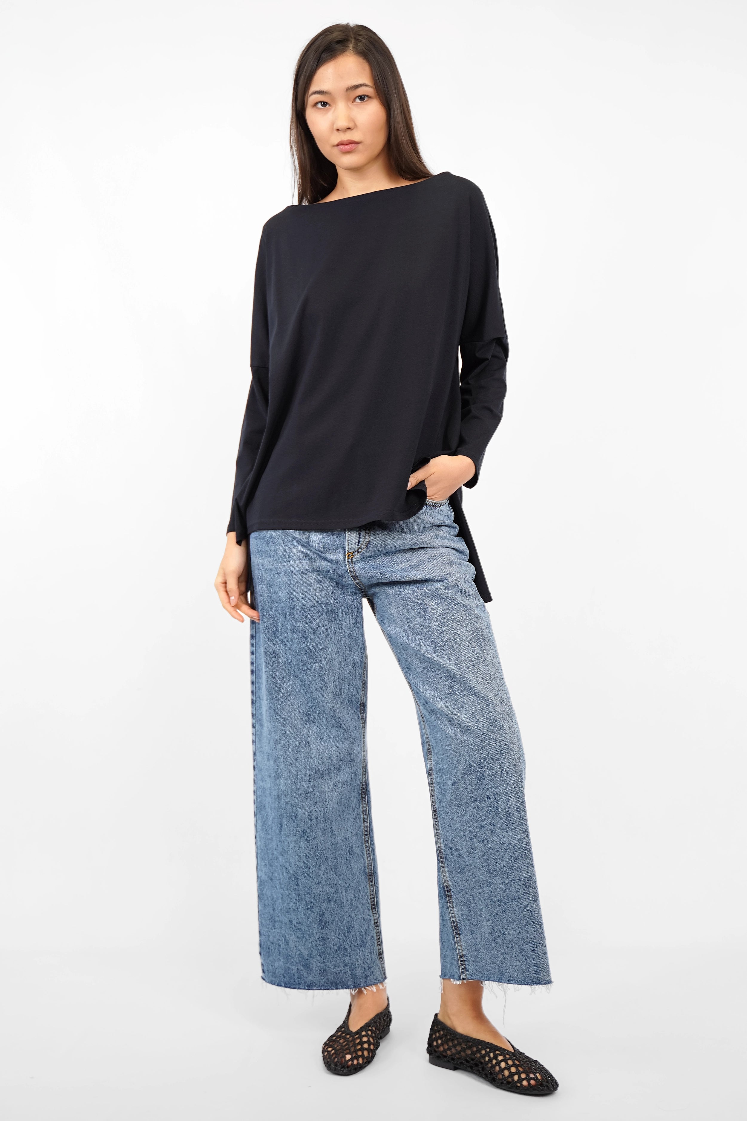 AMALEA relaxed fit longsleeve