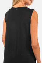 Damen Maxikleid aus weichem Viskosejersey mit Rundhalsausschnitt und seitlichen Eingrifftaschen in A-Linie