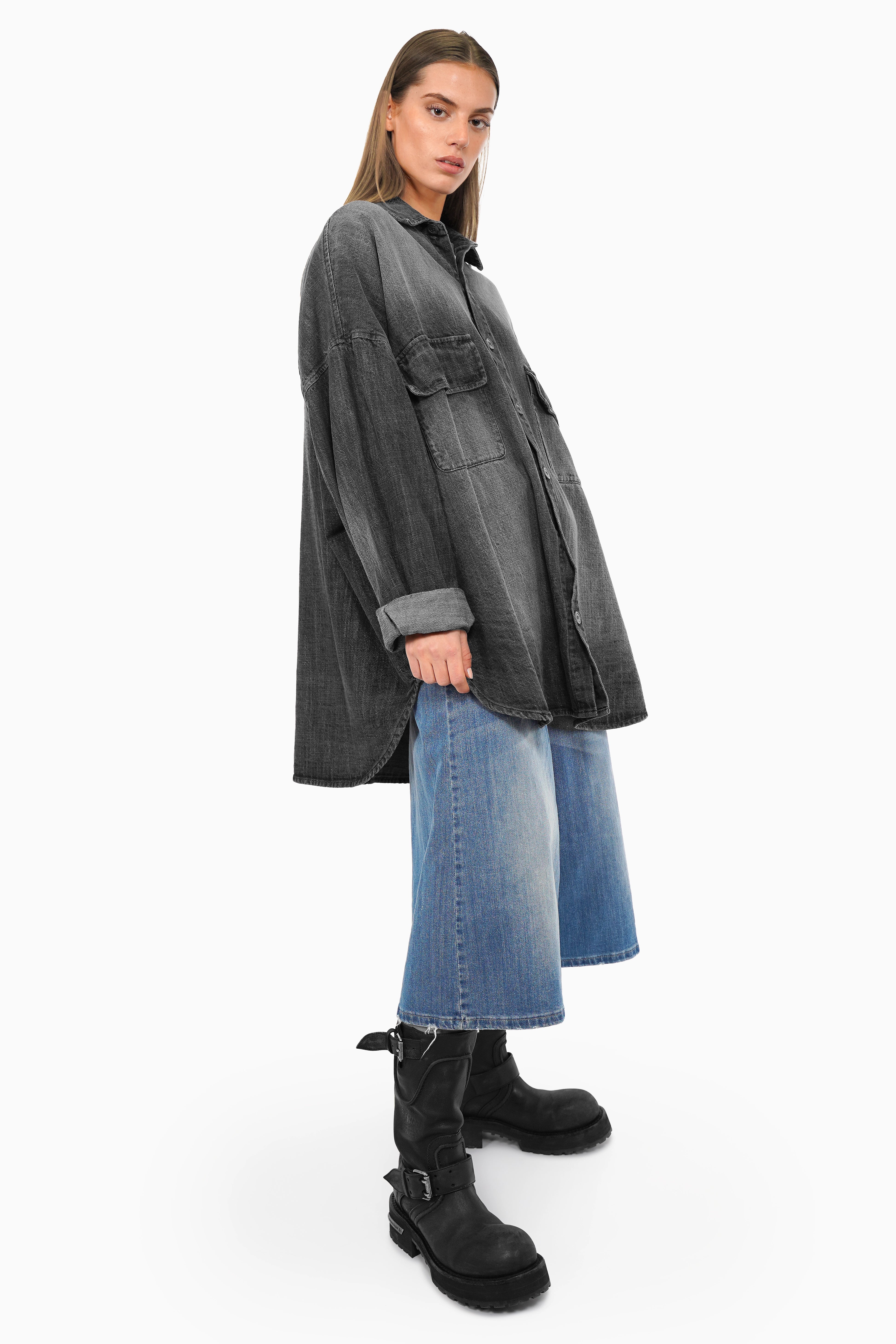 ANEA Oversized Denim Hemdjacke