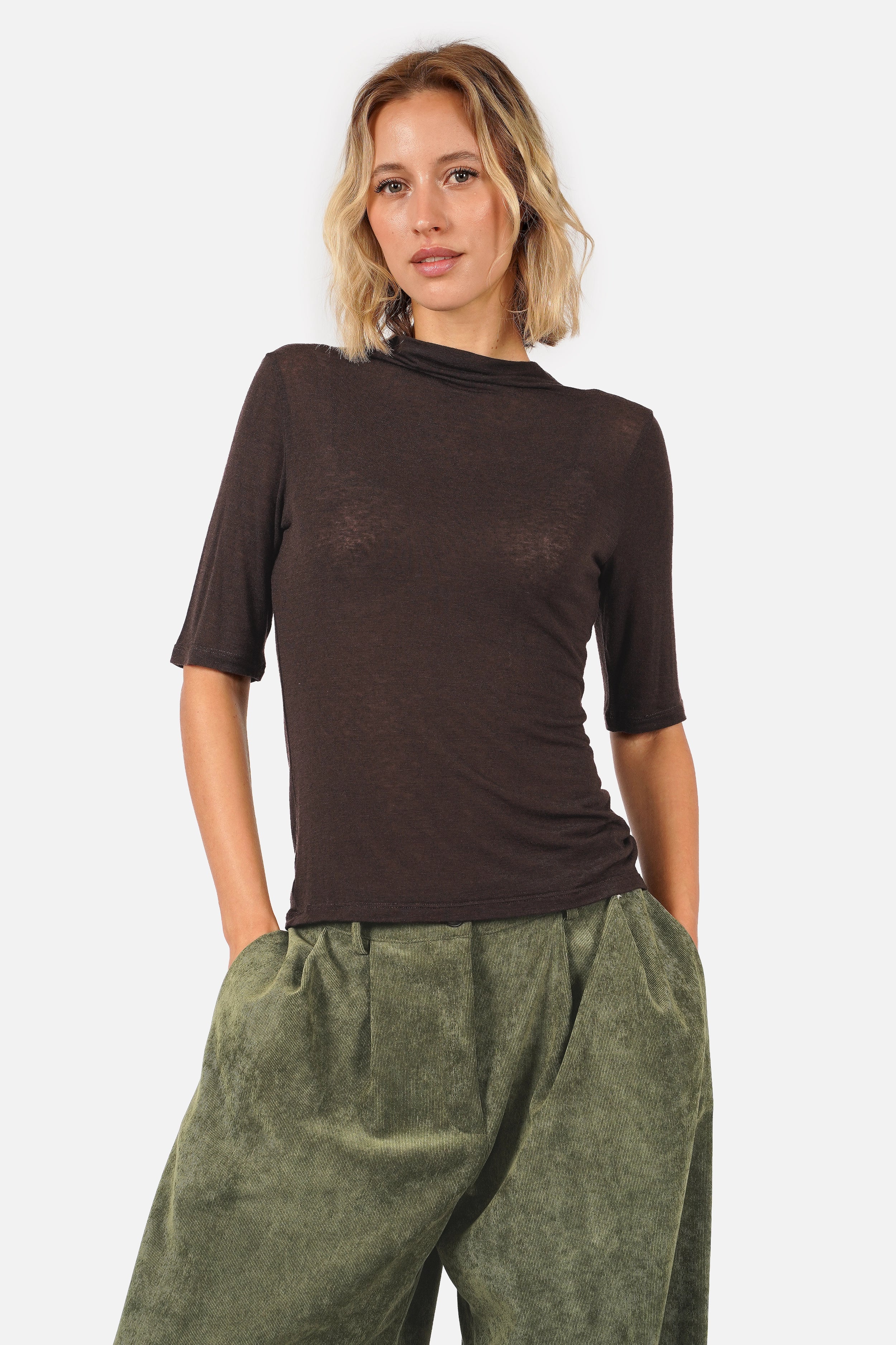ANJKA Feinstrick-Shirt mit Kaschmir
