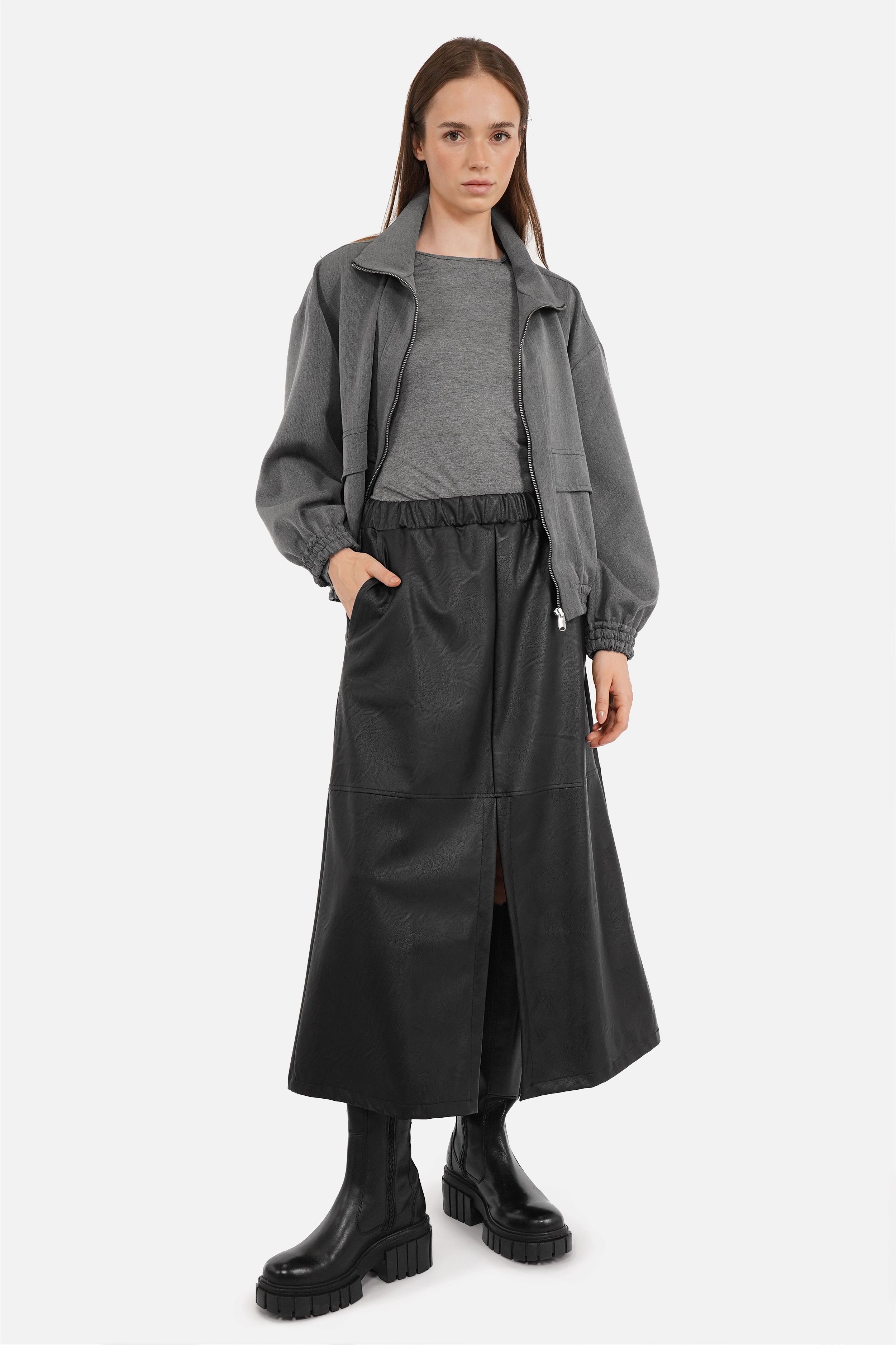 BELYA Blouson mit Funnel-Kragen