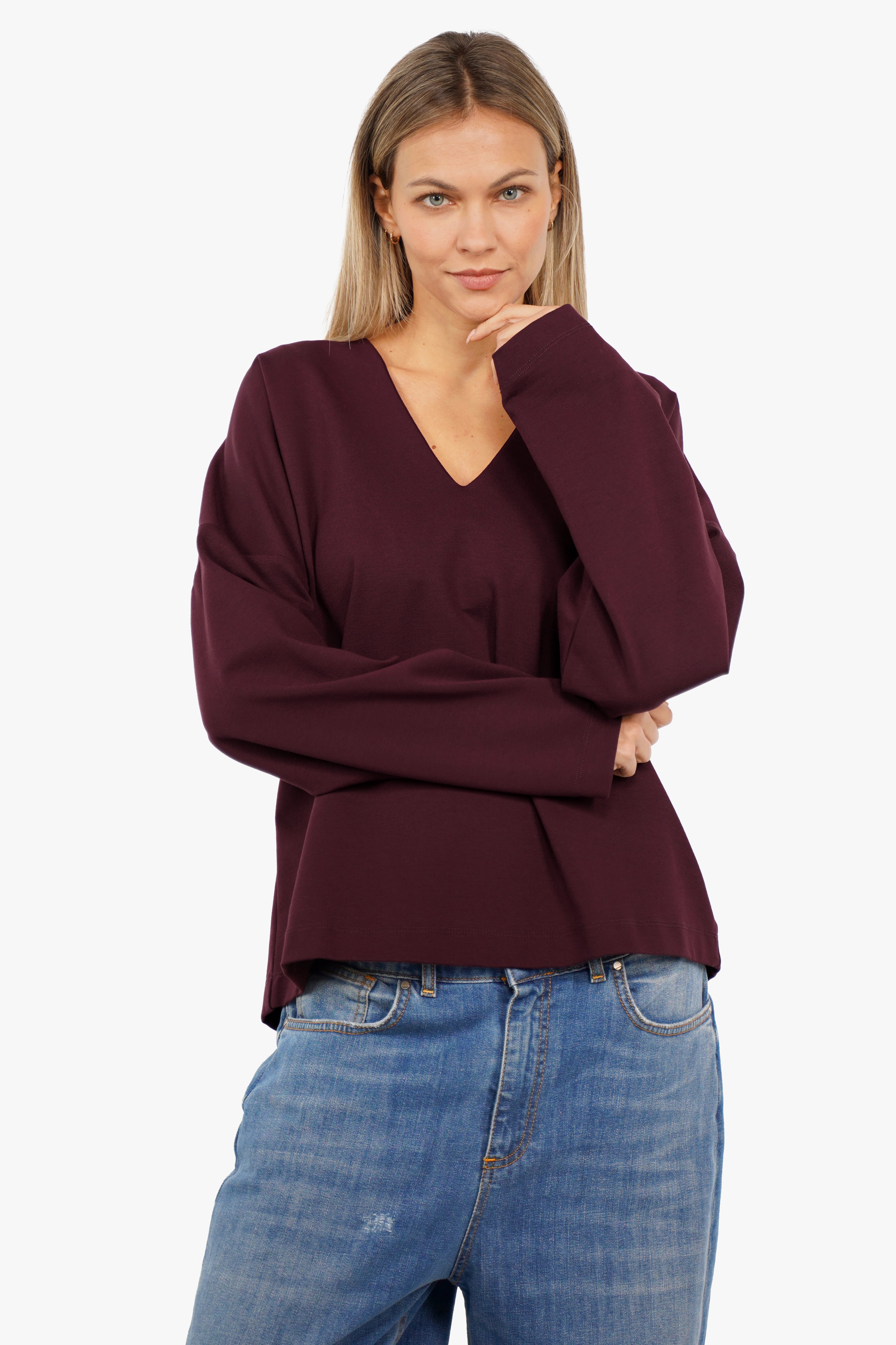 BERLEY T-shirt col V coupe relaxed