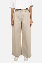 BEYLA Wide Leg Hose aus Canvas-Baumwolle mit High Waist und weiten Beinen