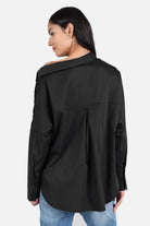Boni Asymmetrische Bluse mit One-Shoulder-Design und breiten Manschetten
