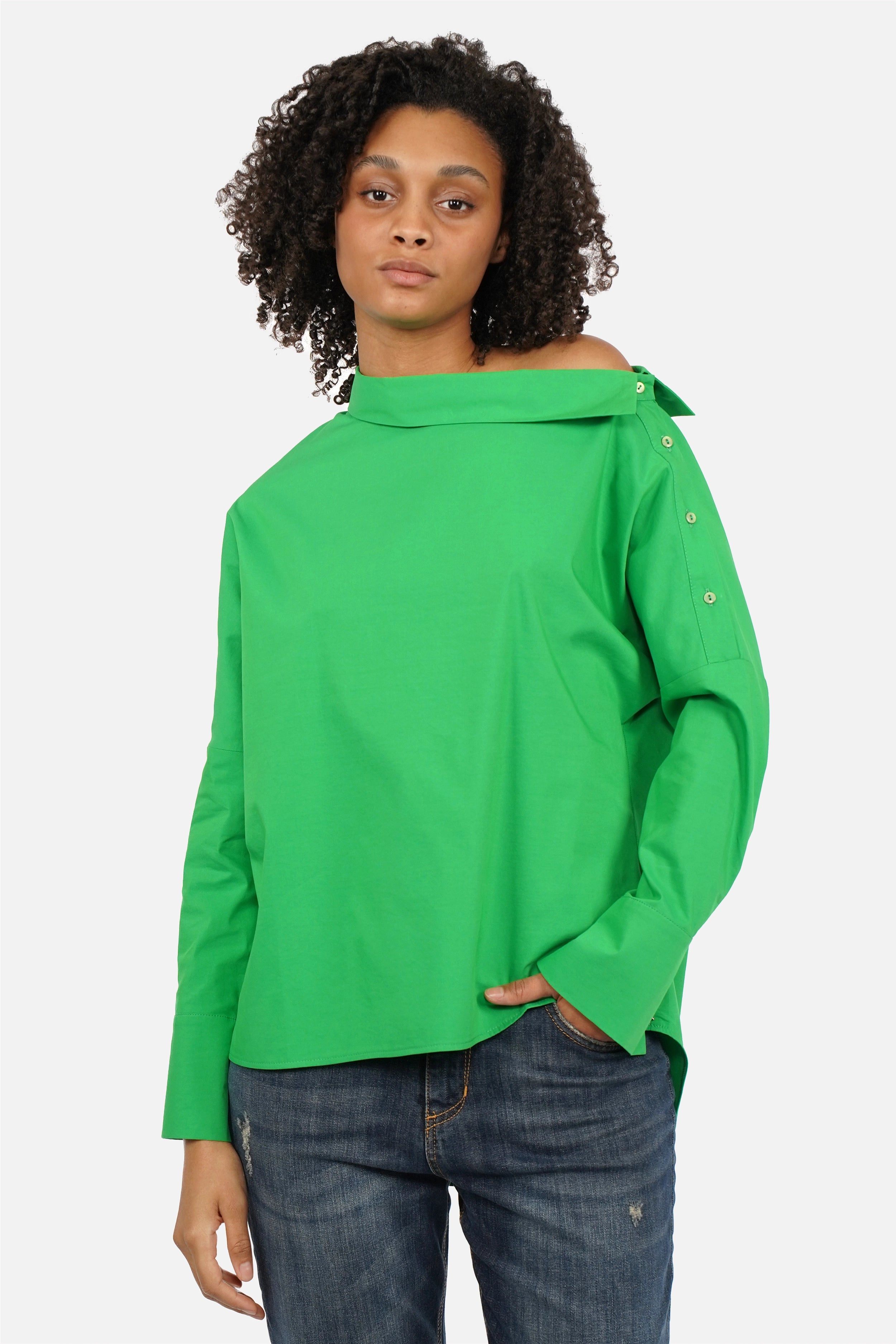 BONI Asymmetrische One Shoulder Bluse