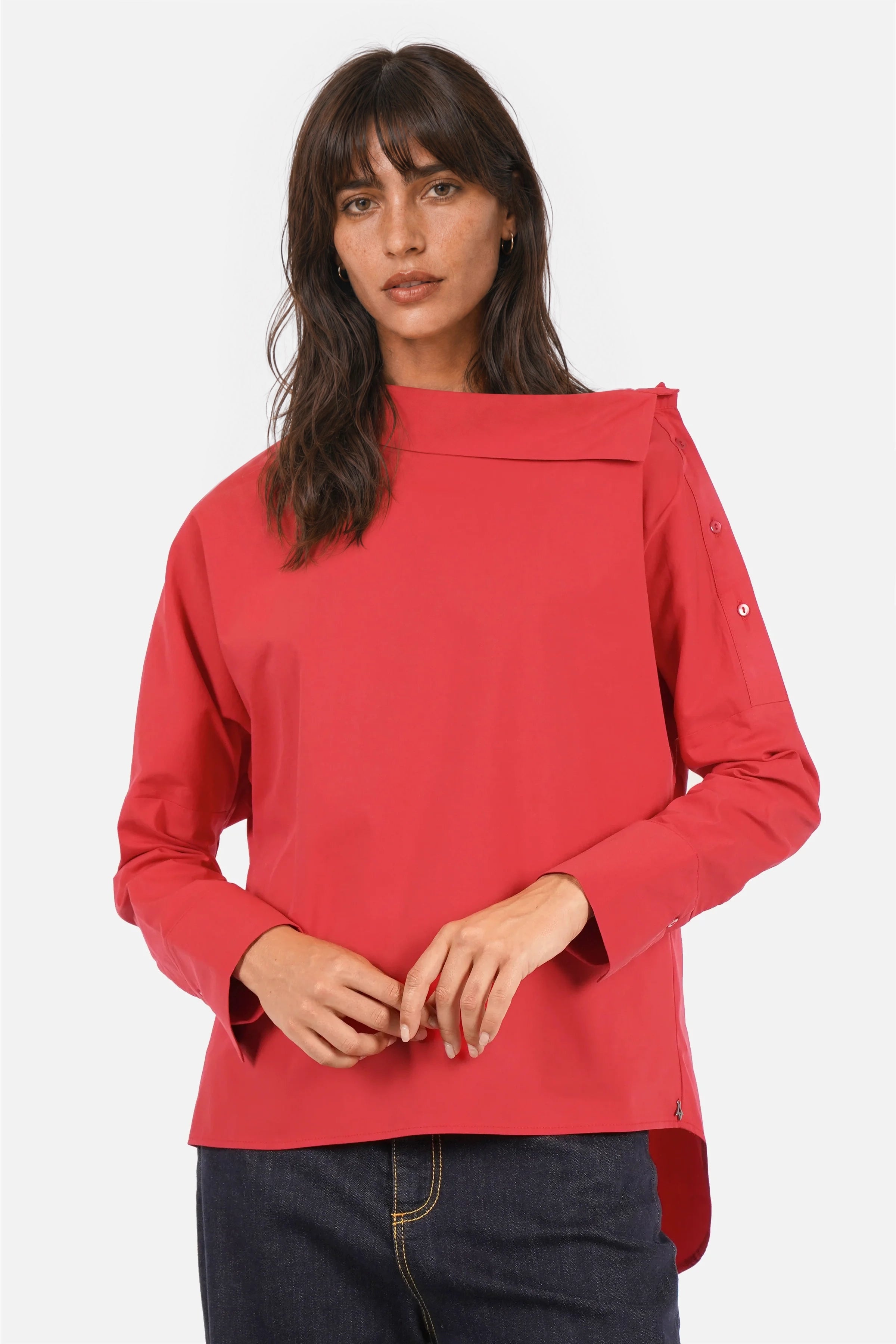 BONI asymmetrische one-shoulder blouse